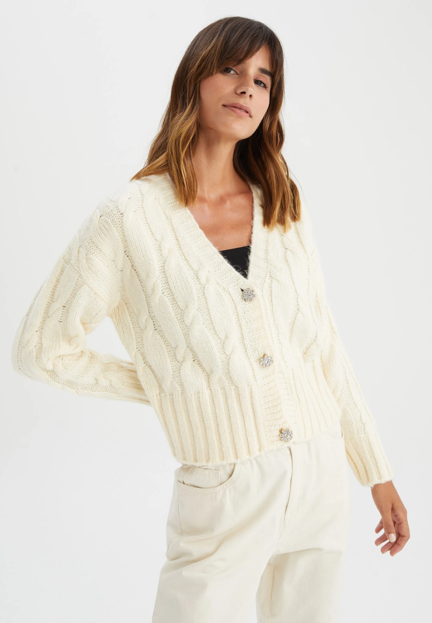 DeFacto Oversize Fit- Vest - Ecru 3 DeFacto Oversize Fit- Vest - Ecru