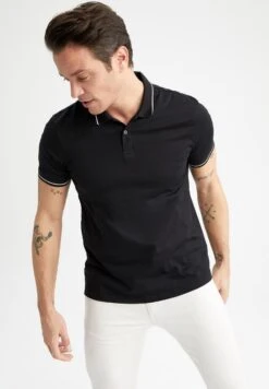 DeFacto Modern Fit - Poloshirt - Black