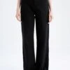 DeFacto 90'S Wide Leg- Flared Jeans - Black