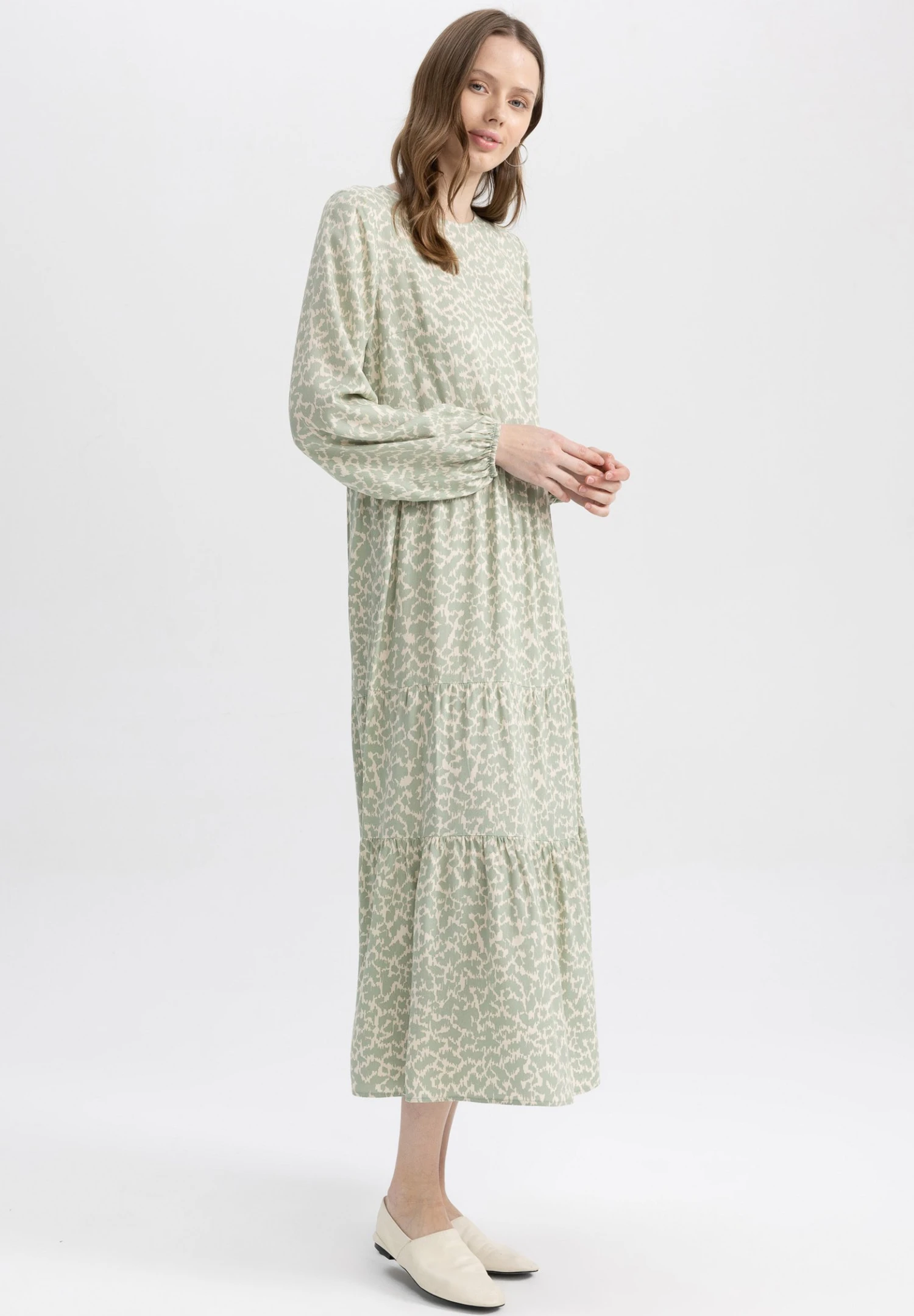 DeFacto Tiered - Jurk - Green 4 DeFacto Tiered - Jurk - Green - Afbeelding 2