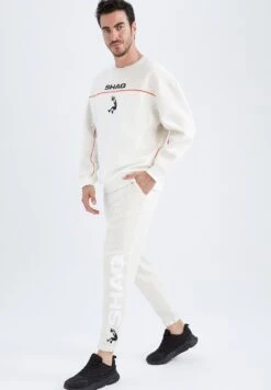 DeFacto Shaquille O'Neal Regular Fit - Trainingsbroek - Ecru -DeFacto 1f6406ff9b294d71b4a663b84adcb2f9