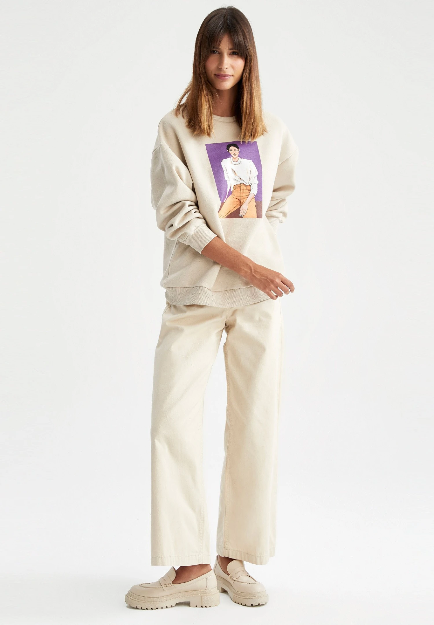 DeFacto Sweater - Beige 4 DeFacto Sweater - Beige - Afbeelding 2