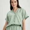 DeFacto Overhemdblouse - Green 1 DeFacto Overhemdblouse - Green -DeFacto 1ffe05ef76c84aac8ce35d8a56d0e073
