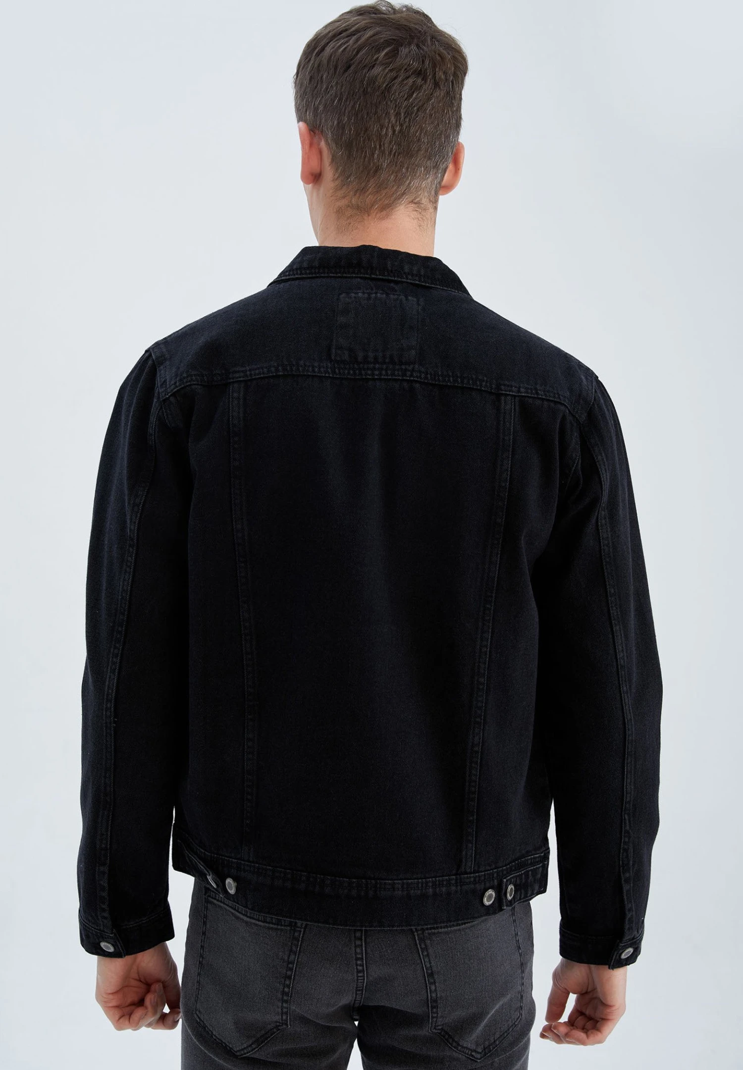 DeFacto Slim Fit - Spijkerjas - Black 5 DeFacto Slim Fit - Spijkerjas - Black - Afbeelding 3