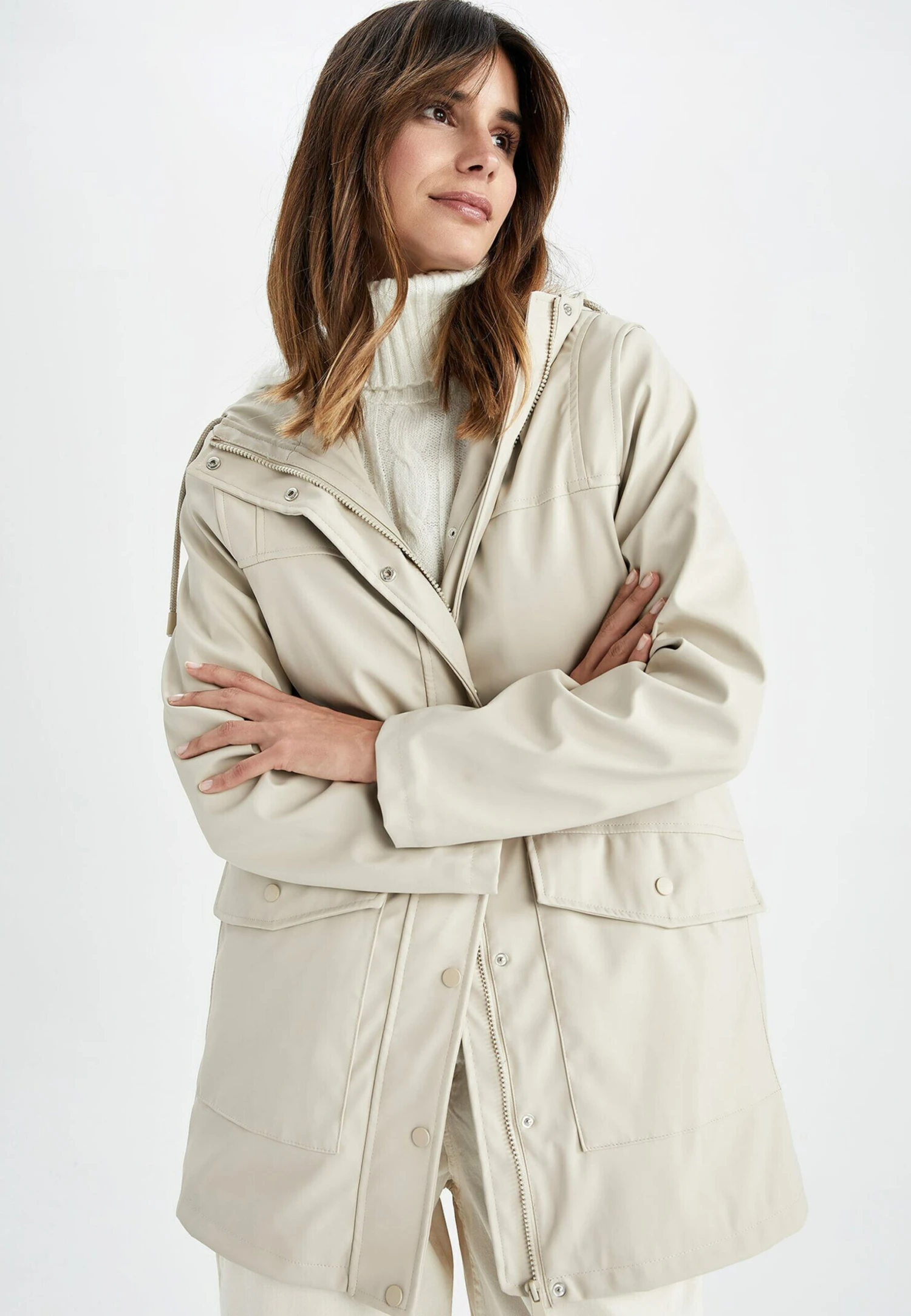 DeFacto Relax Fit - Parka - Beige 3 DeFacto Relax Fit - Parka - Beige