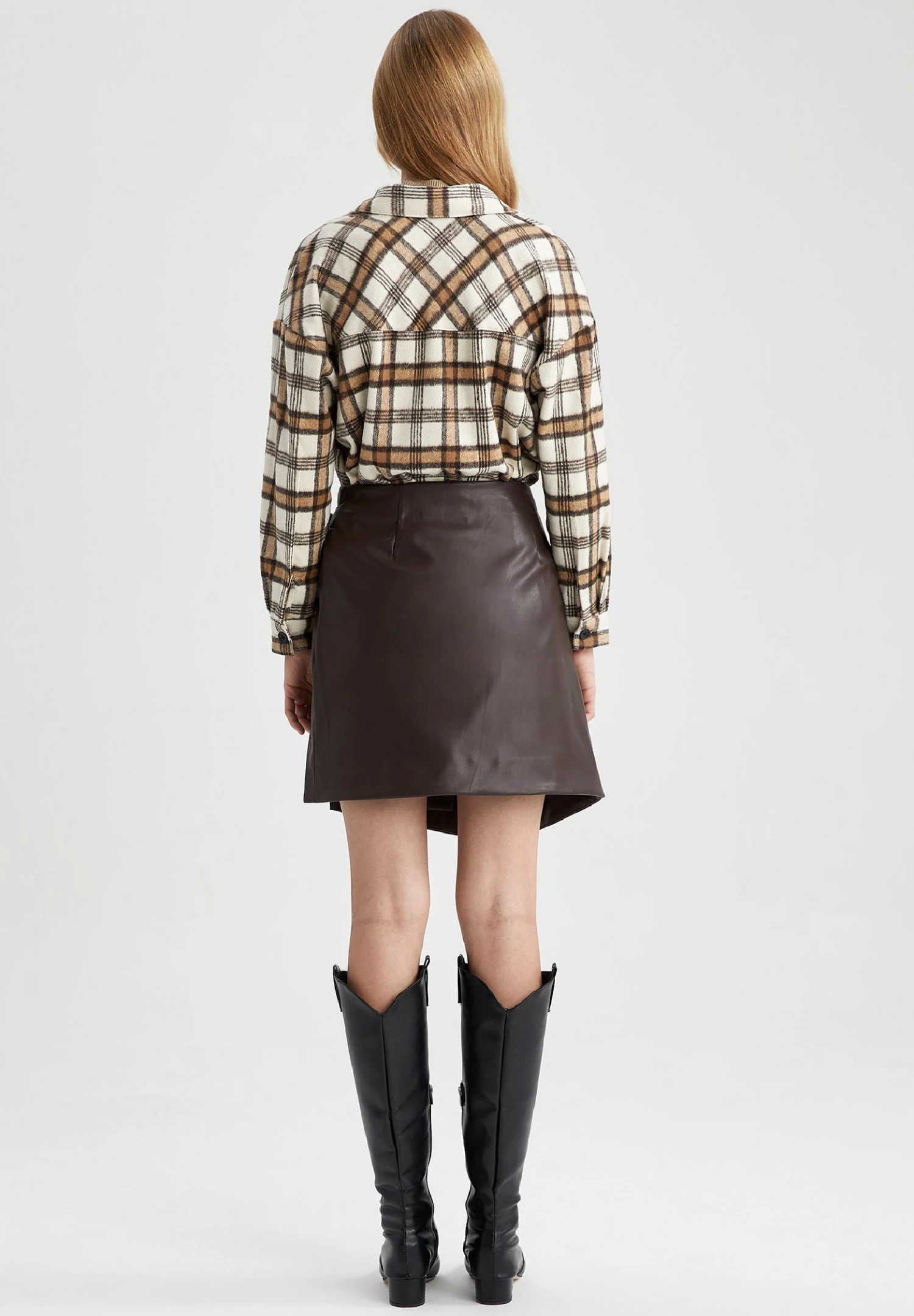 DeFacto Wikkelrok - Brown 5 DeFacto Wikkelrok - Brown - Afbeelding 3