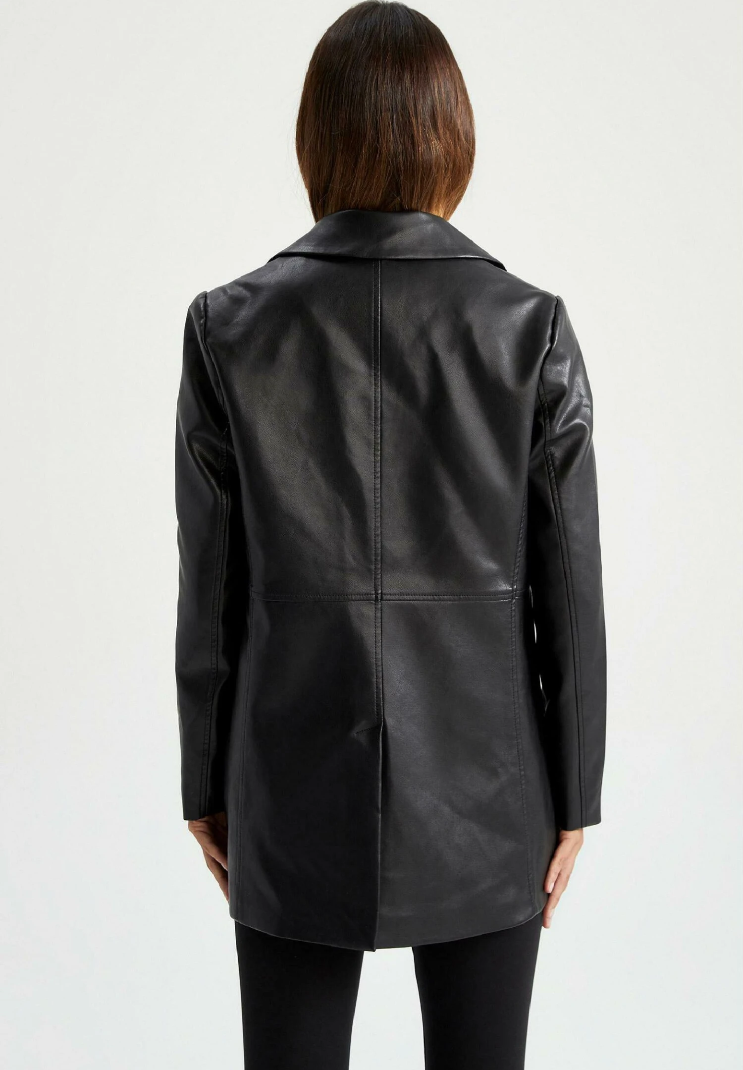 DeFacto Regular Fit- Halflange Jas - Black 5 DeFacto Regular Fit- Halflange Jas - Black - Afbeelding 3