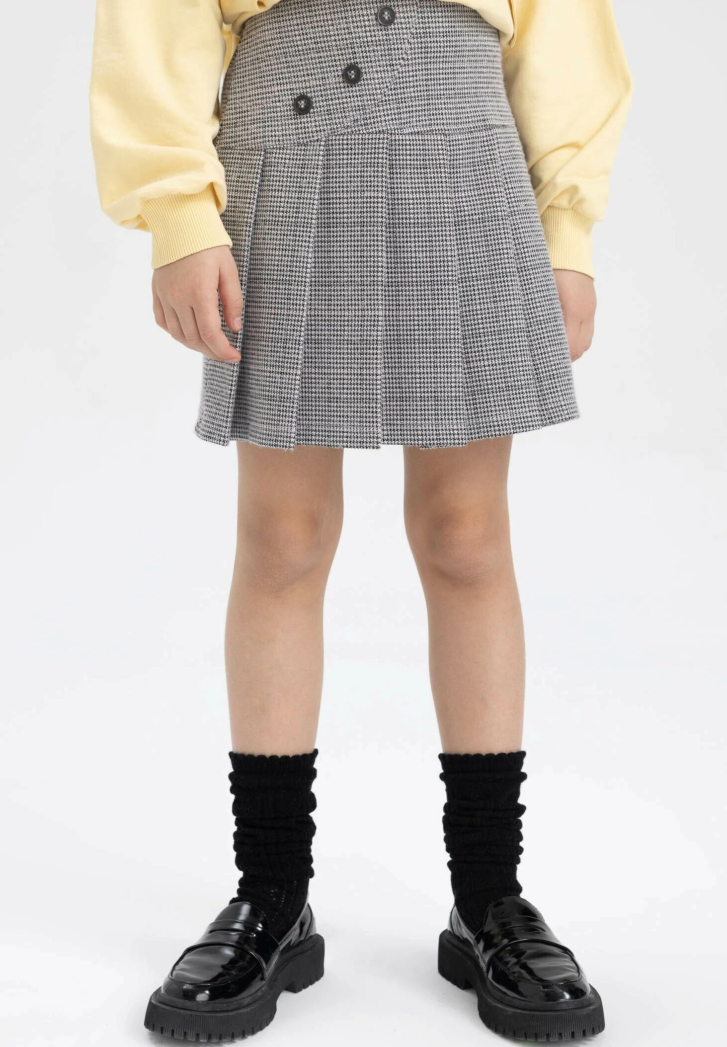 DeFacto Regular Fit- Plooirok - Ecru 4 DeFacto Regular Fit- Plooirok - Ecru - Afbeelding 2