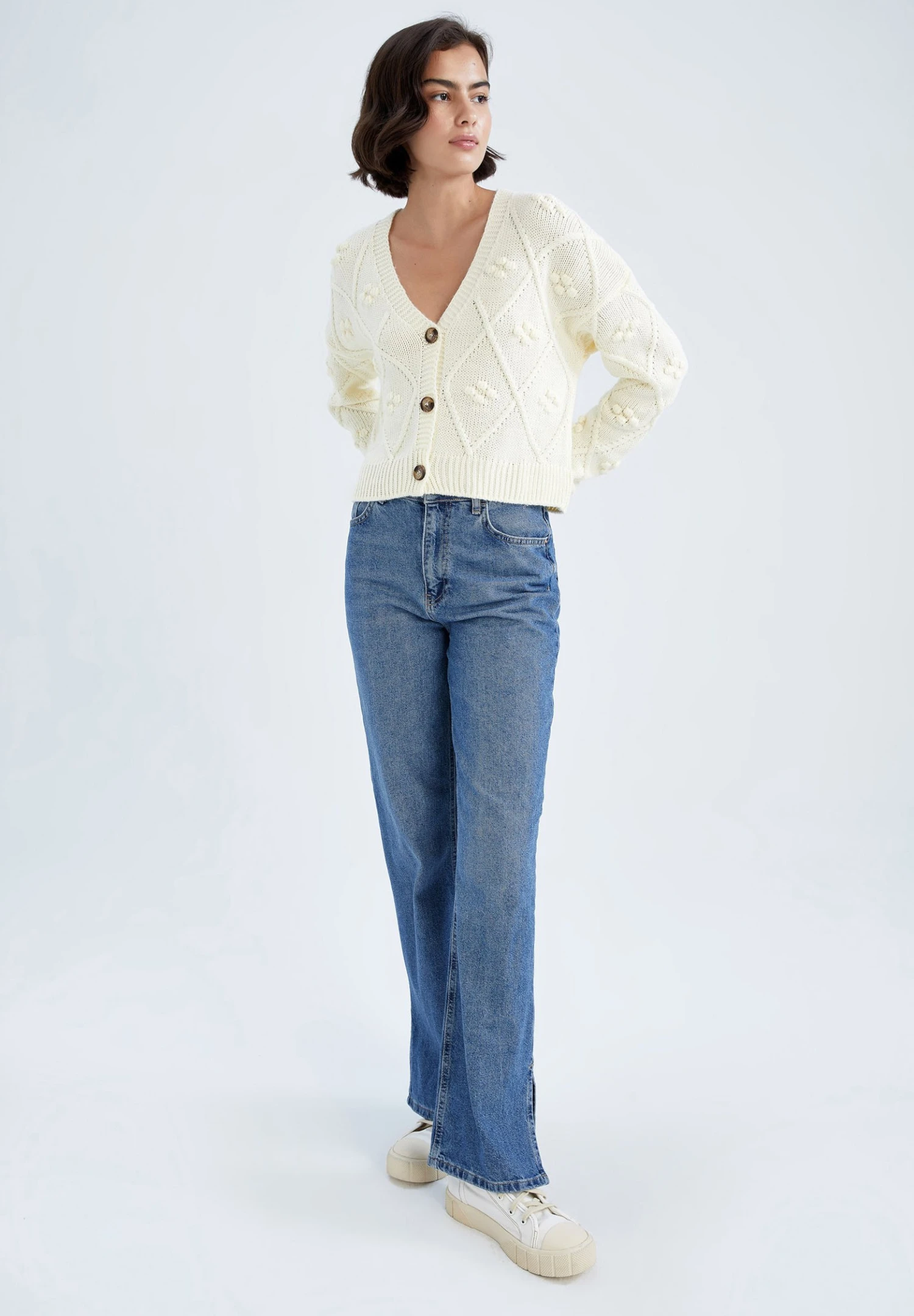 DeFacto Vest - Ecru 4 DeFacto Vest - Ecru - Afbeelding 2