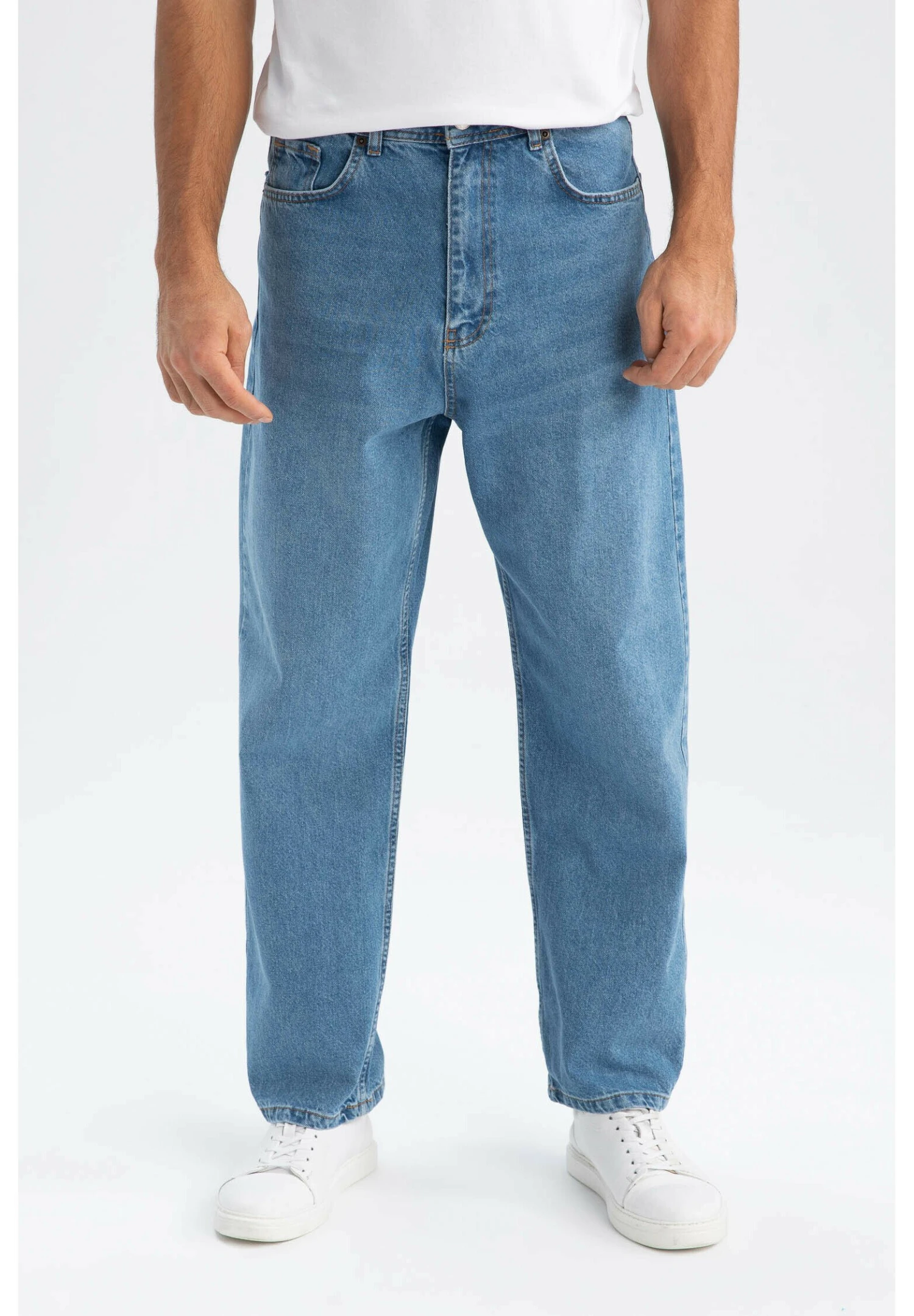 DeFacto Baggy - Straight Leg Jeans - Blue 3 DeFacto Baggy - Straight Leg Jeans - Blue