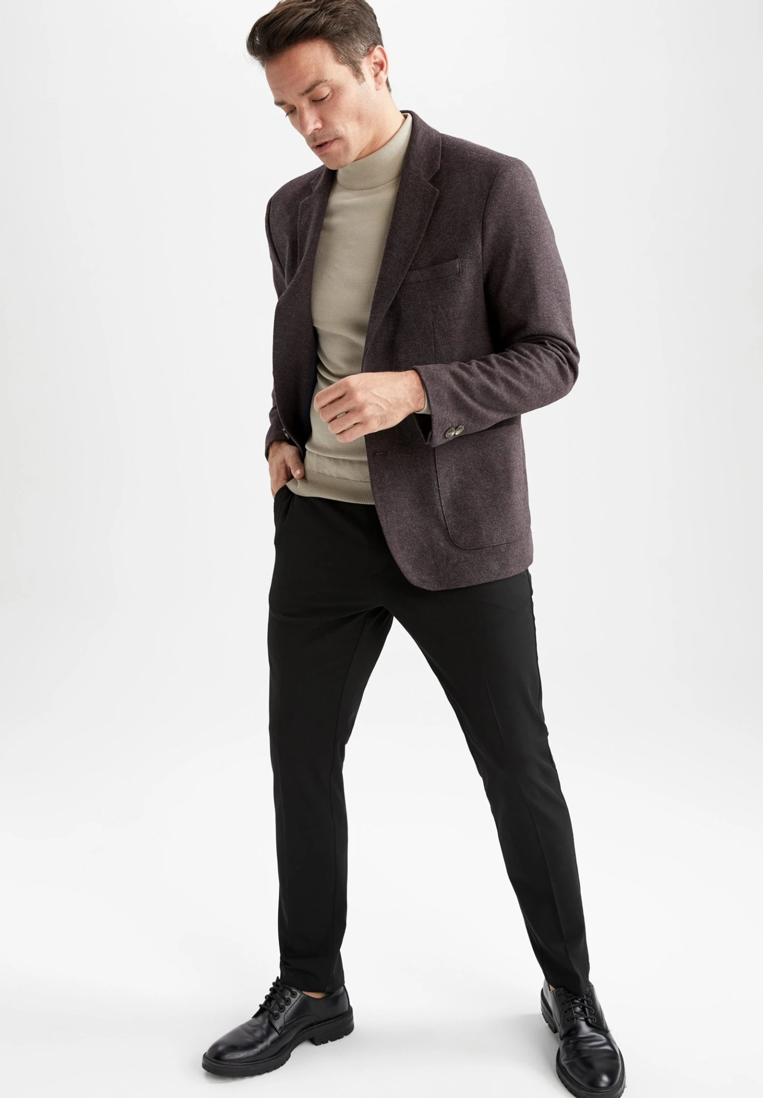 DeFacto Modern Fit - Blazer - Bordeaux 4 DeFacto Modern Fit - Blazer - Bordeaux - Afbeelding 2