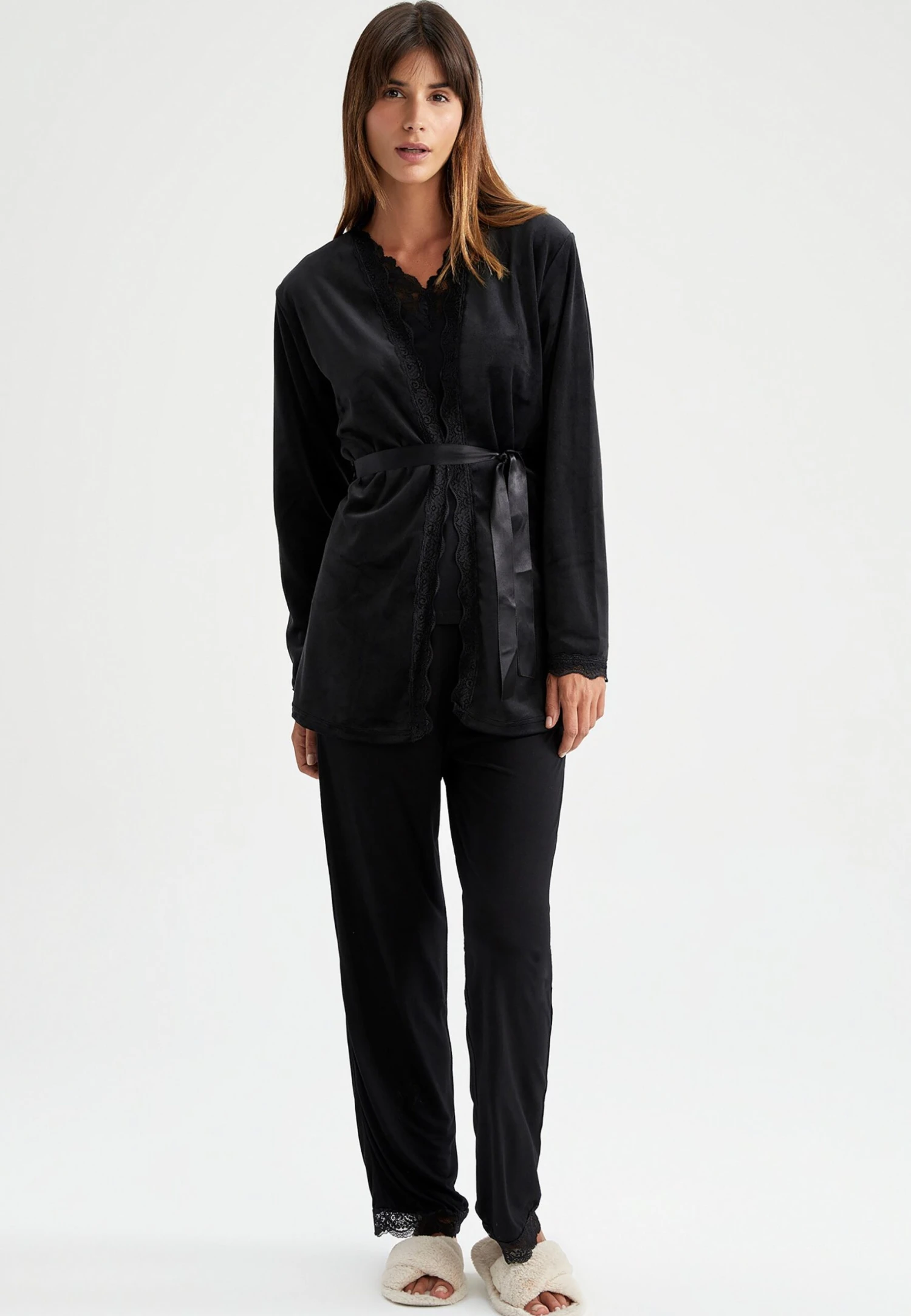 DeFacto Pyjamashirt - Black 4 DeFacto Pyjamashirt - Black - Afbeelding 2