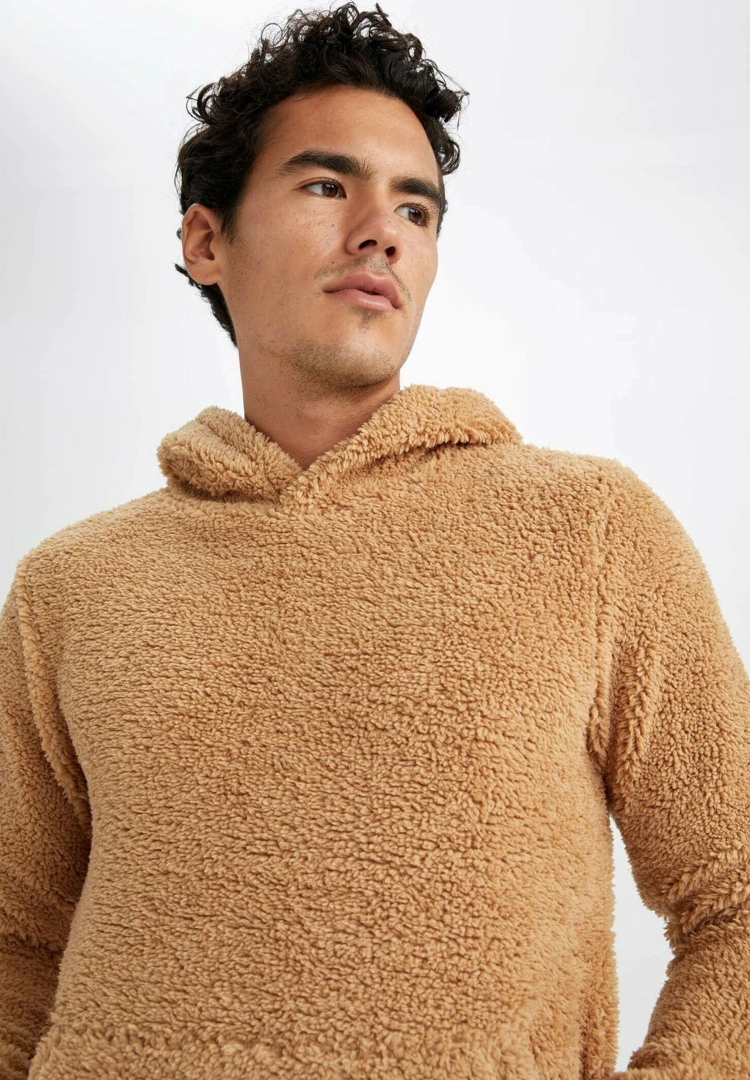 DeFacto Regular Fit - Hoodie - Brown 6 DeFacto Regular Fit - Hoodie - Brown - Afbeelding 4