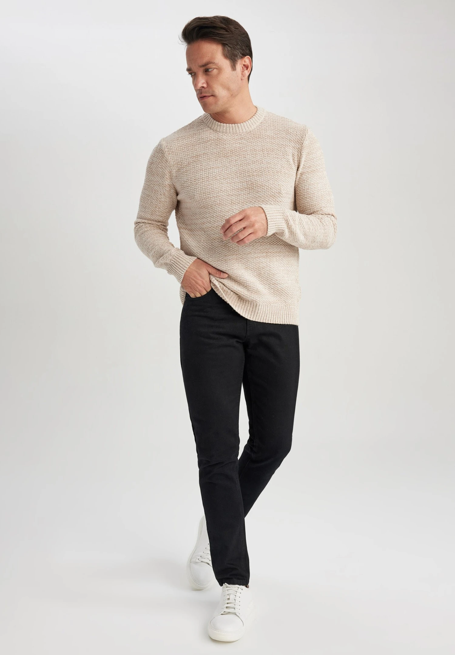 DeFacto Standart Fit - Trui - Beige 4 DeFacto Standart Fit - Trui - Beige - Afbeelding 2