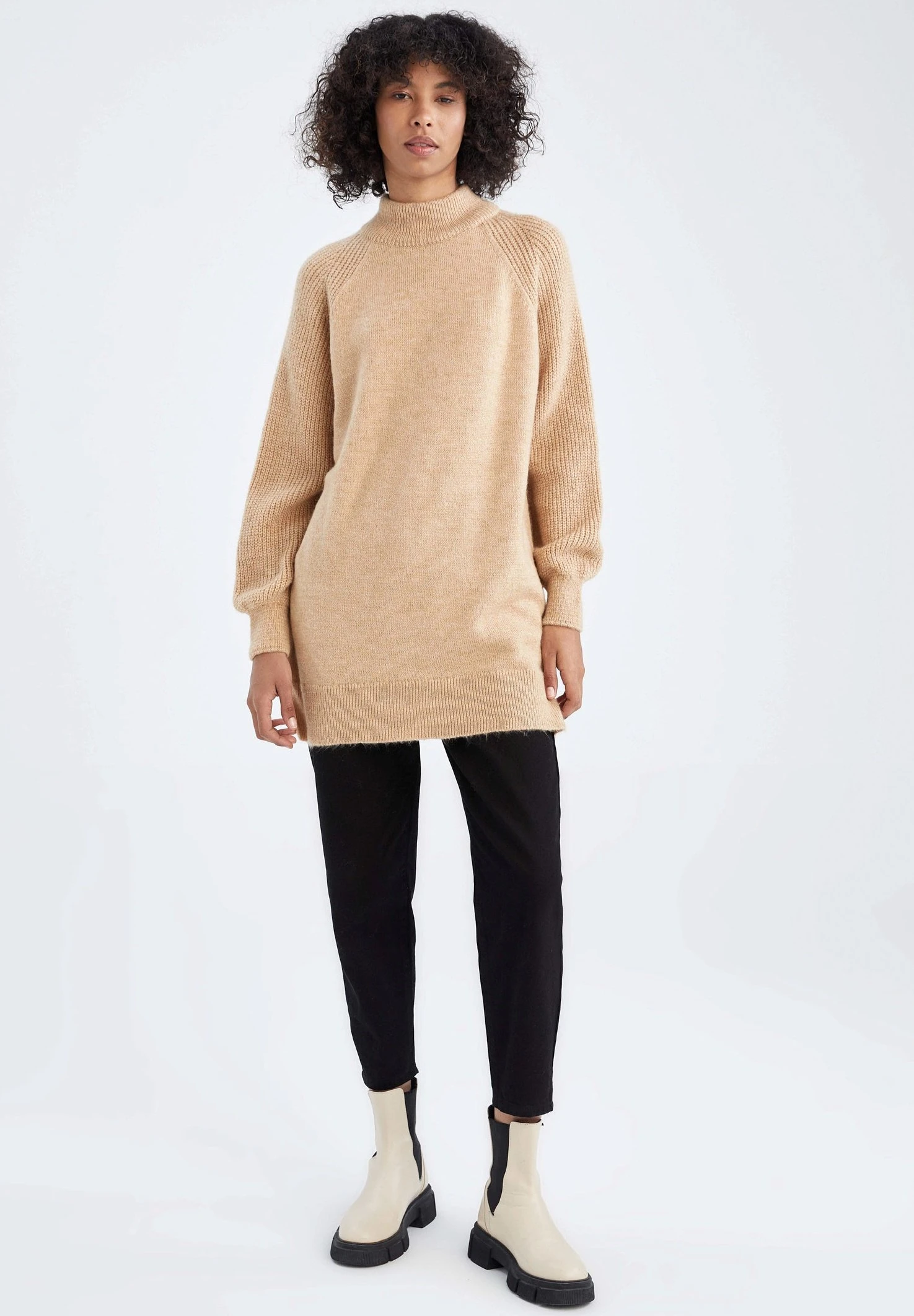 DeFacto Regular Fit - Trui - Ecru 4 DeFacto Regular Fit - Trui - Ecru - Afbeelding 2