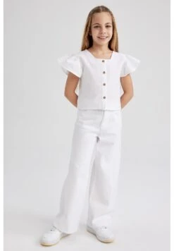 DeFacto Wide Leg - Broek - White