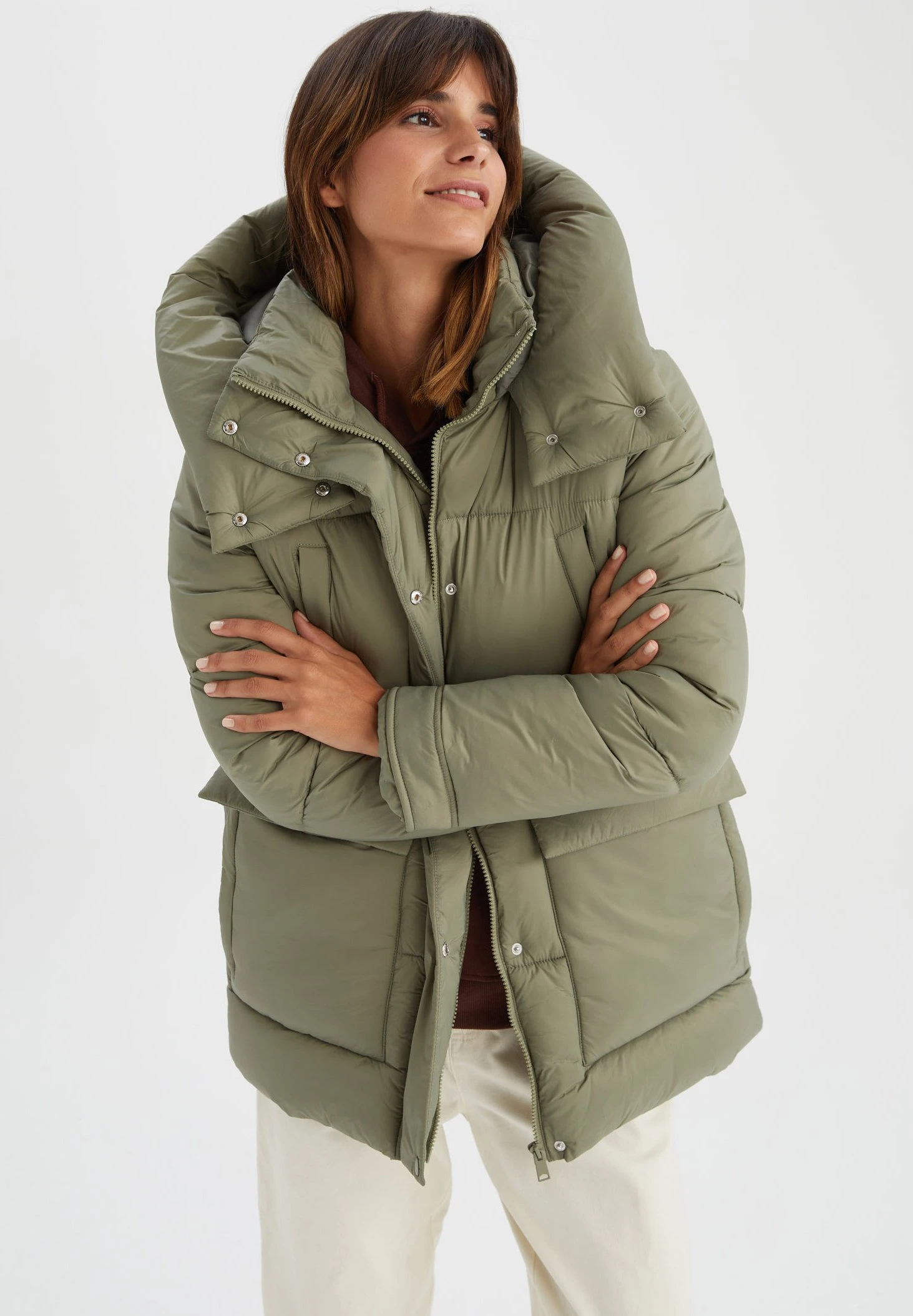 DeFacto Regular Fit - Winterjas - Khaki 3 DeFacto Regular Fit - Winterjas - Khaki