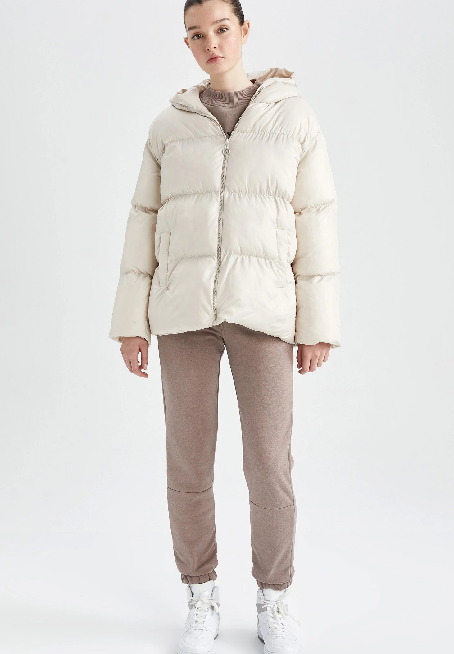 DeFacto Standart Fit - Winterjas - Beige 4 DeFacto Standart Fit - Winterjas - Beige - Afbeelding 2