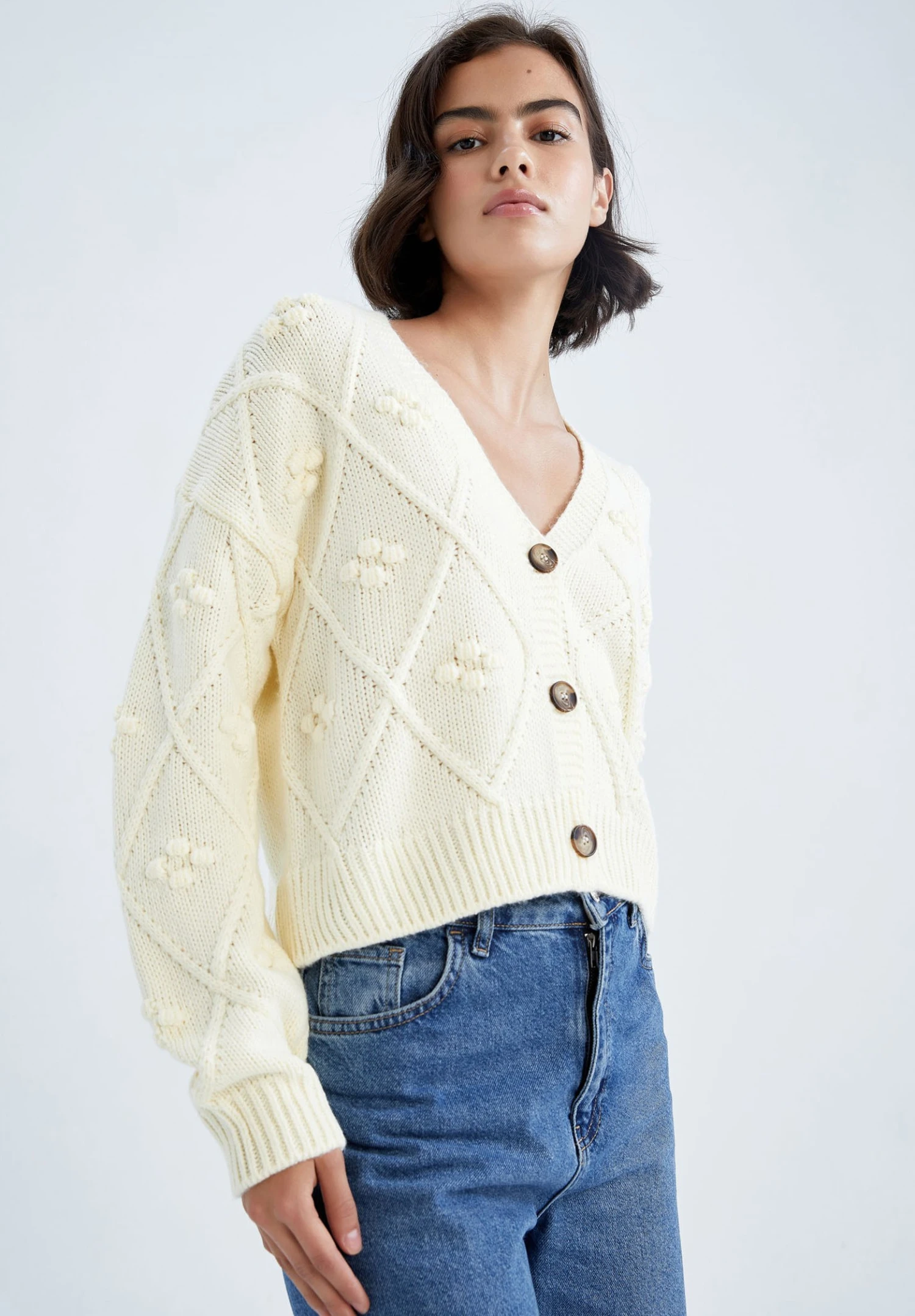 DeFacto Vest - Ecru 9 DeFacto Vest - Ecru - Afbeelding 7