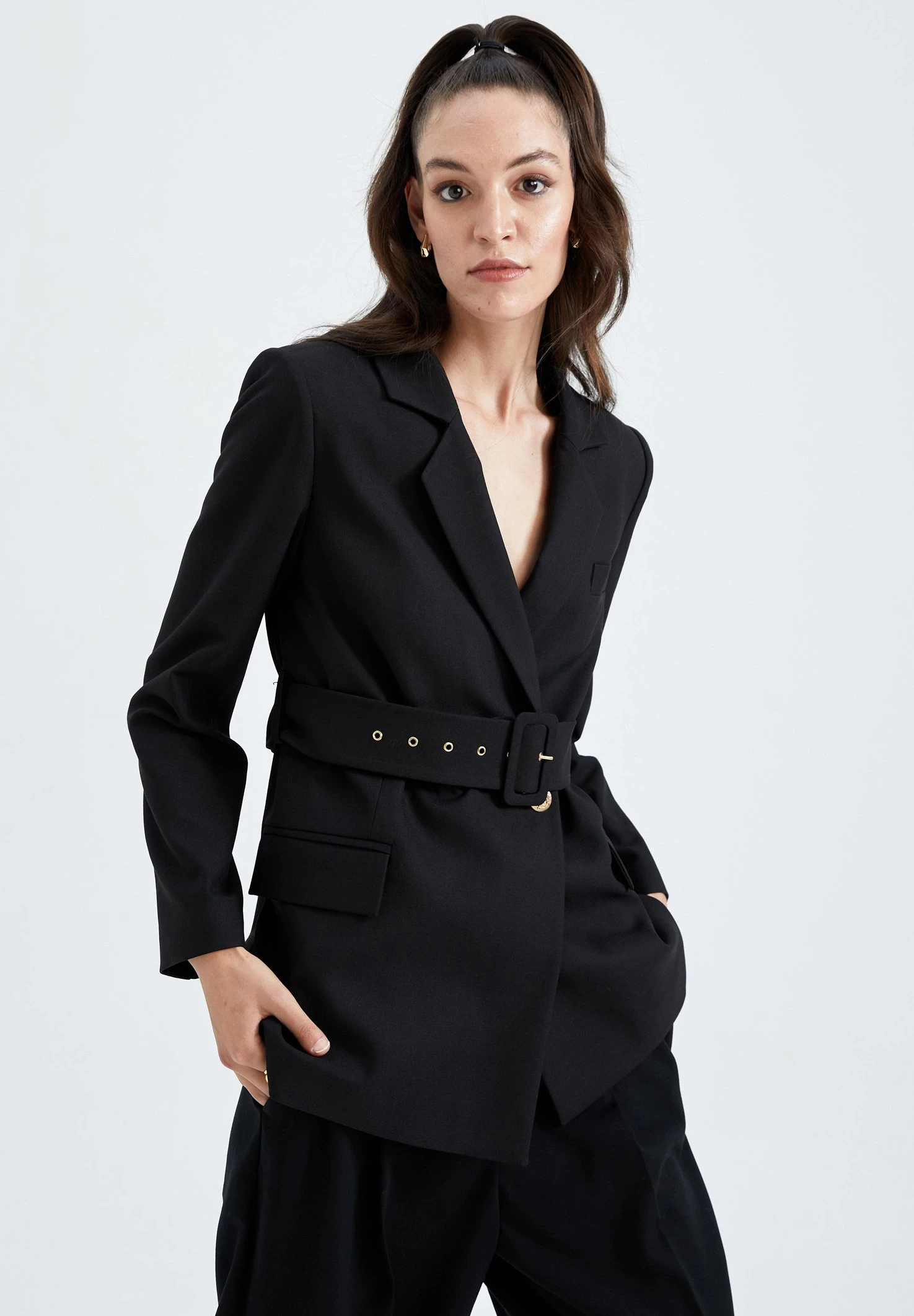 DeFacto Loose Fit - Blazer - Black 5 DeFacto Loose Fit - Blazer - Black - Afbeelding 3