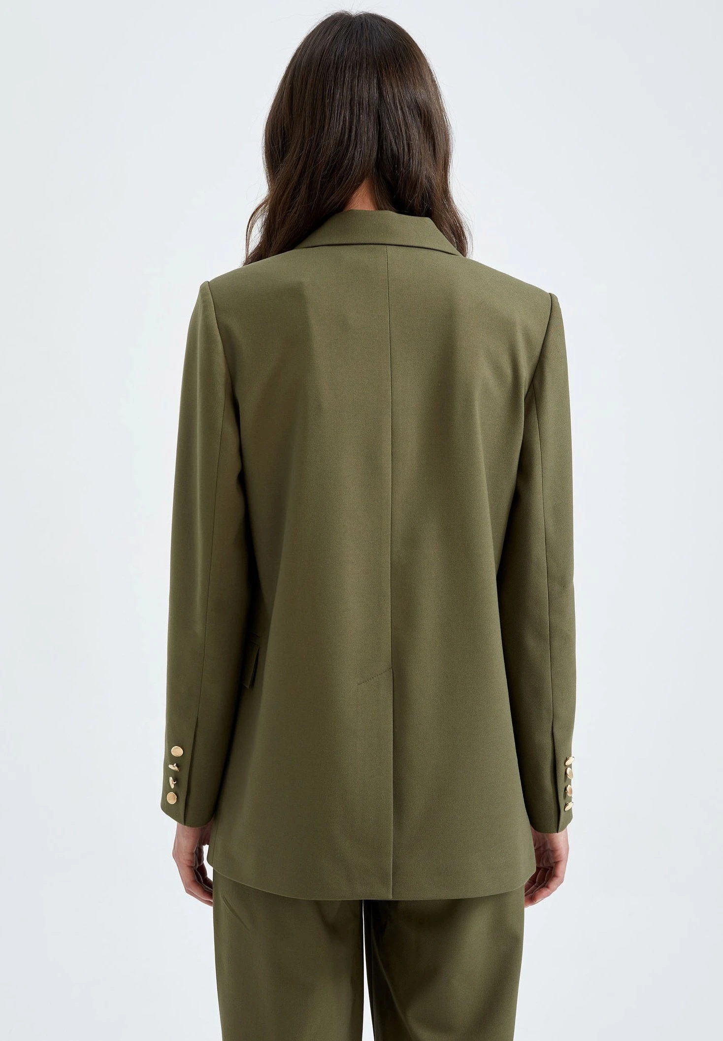 DeFacto Halflange Jas - Khaki 5 DeFacto Halflange Jas - Khaki - Afbeelding 3