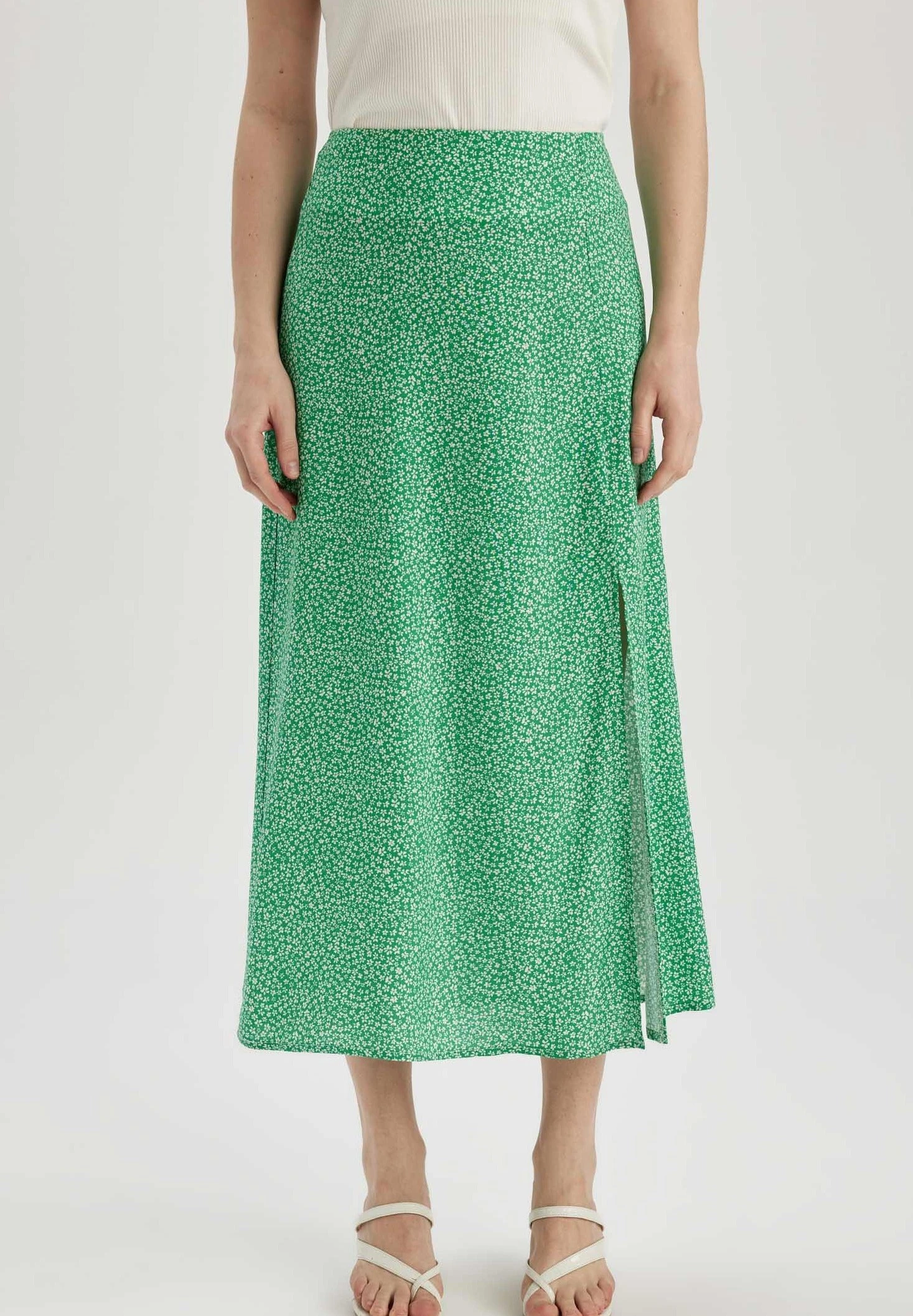 DeFacto A-Lijn Rok - Green 3 DeFacto A-Lijn Rok - Green