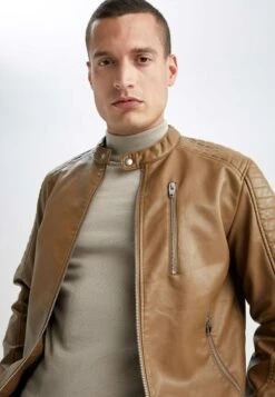 DeFacto Slim Fit - Imitatieleren Jas - Brown 11 DeFacto Slim Fit - Imitatieleren Jas - Brown -DeFacto 296c2fd53616487592ce4bd0b857998c