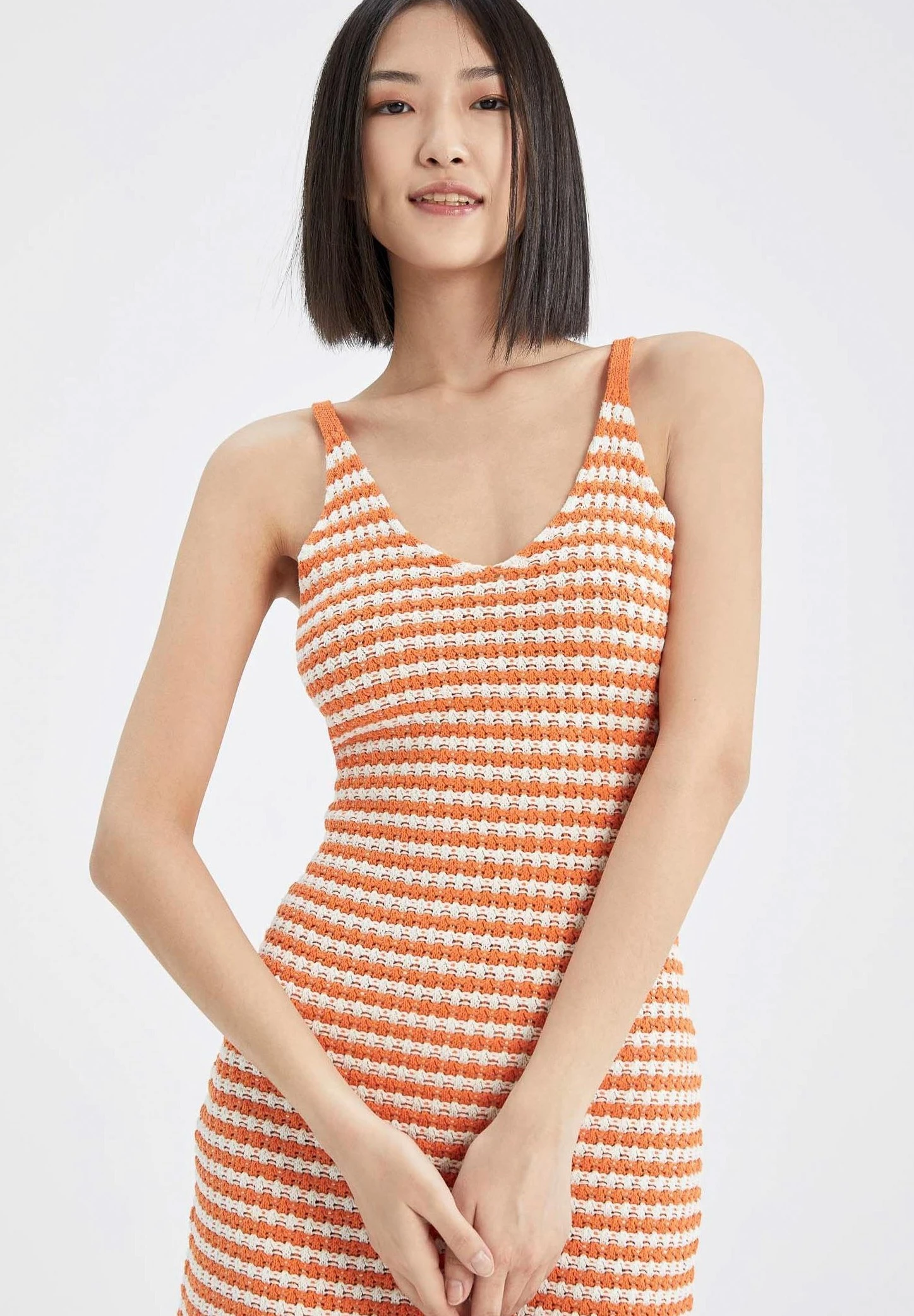 DeFacto Fitted Summer - Etui-Jurk - Ecru 6 DeFacto Fitted Summer - Etui-Jurk - Ecru - Afbeelding 4