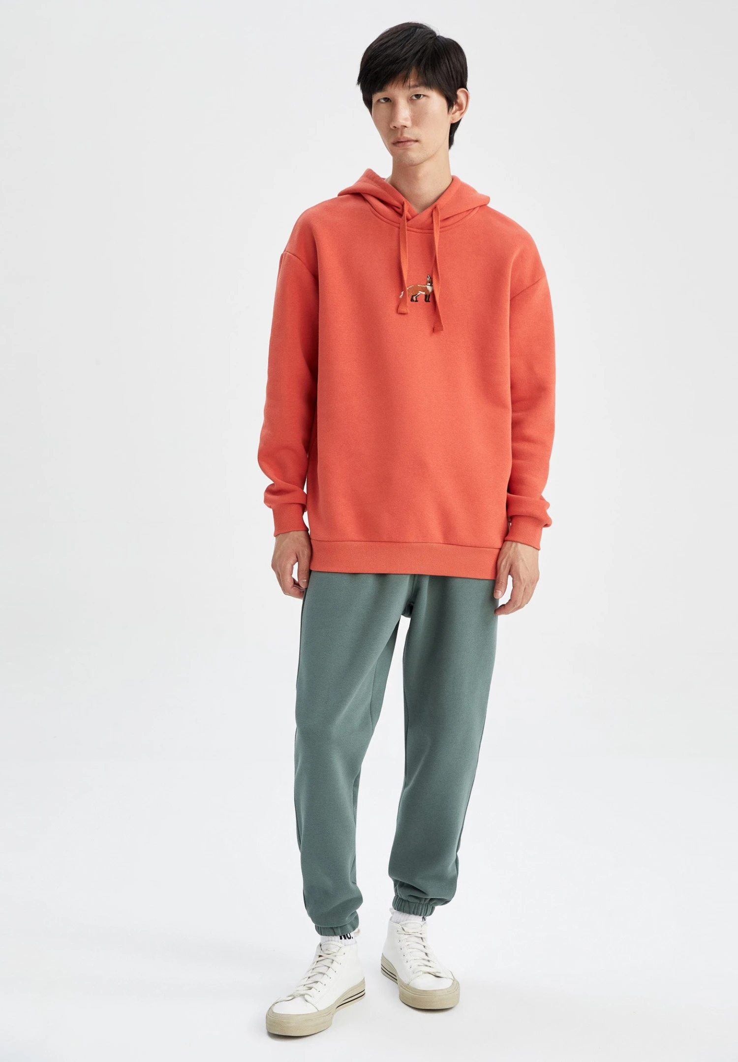 DeFacto Boxy Fit - Hoodie - Orange 4 DeFacto Boxy Fit - Hoodie - Orange - Afbeelding 2