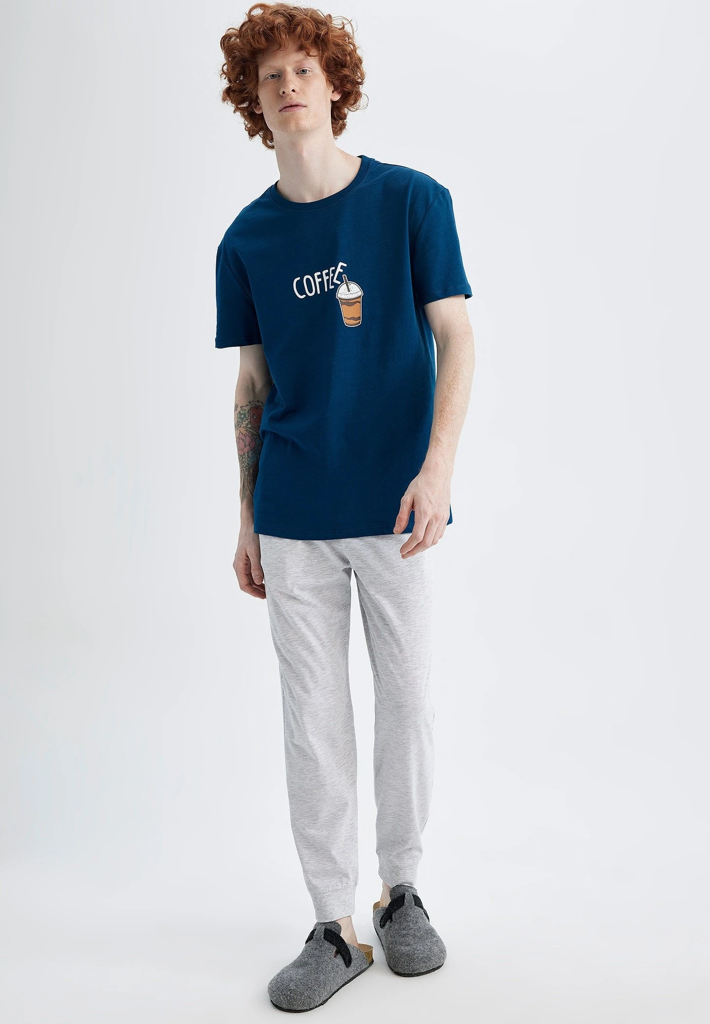 DeFacto Regular Fit- Pyjama - Navy 3 DeFacto Regular Fit- Pyjama - Navy