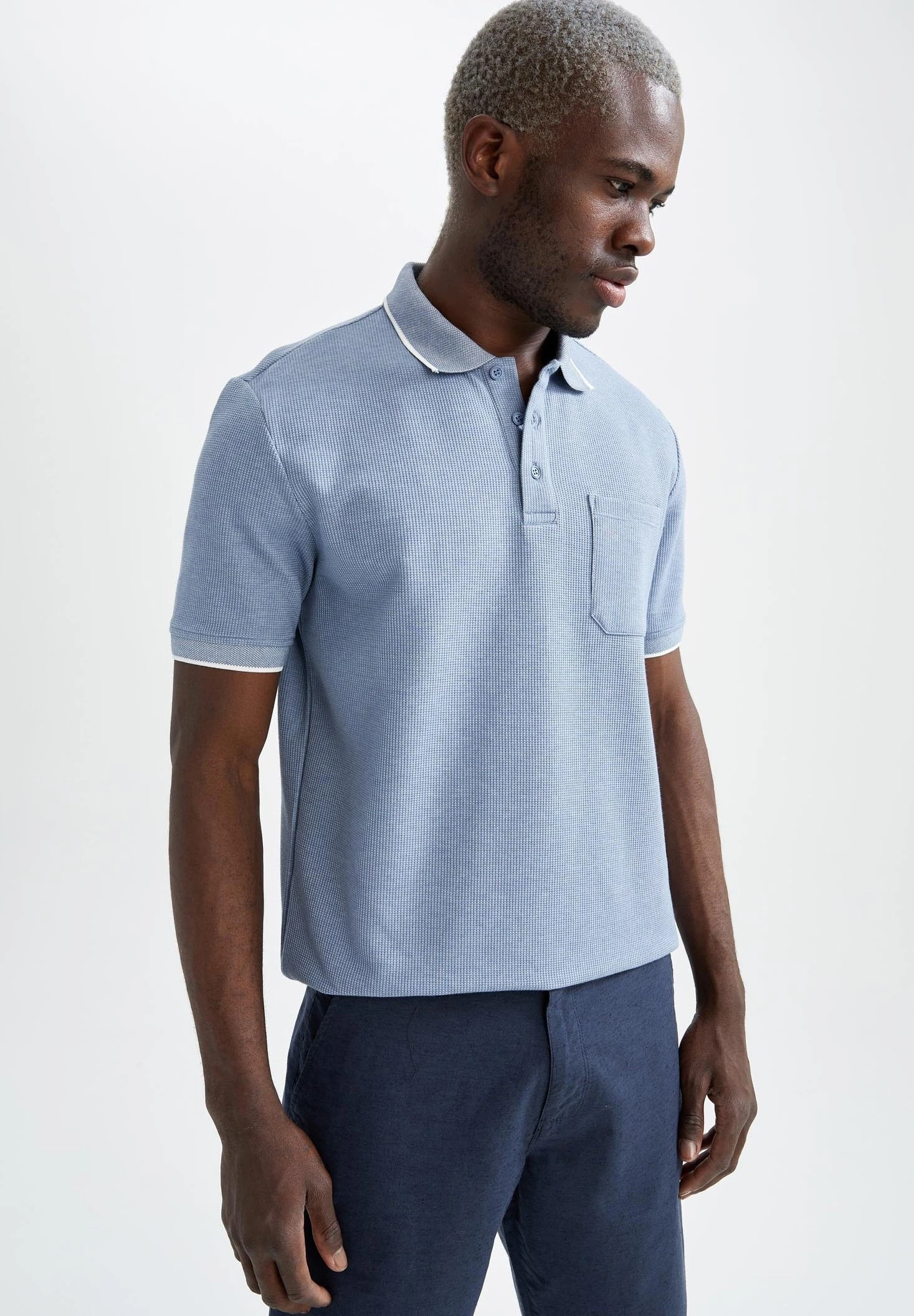 DeFacto Regular Fit - Poloshirt - Blue 3 DeFacto Regular Fit - Poloshirt - Blue