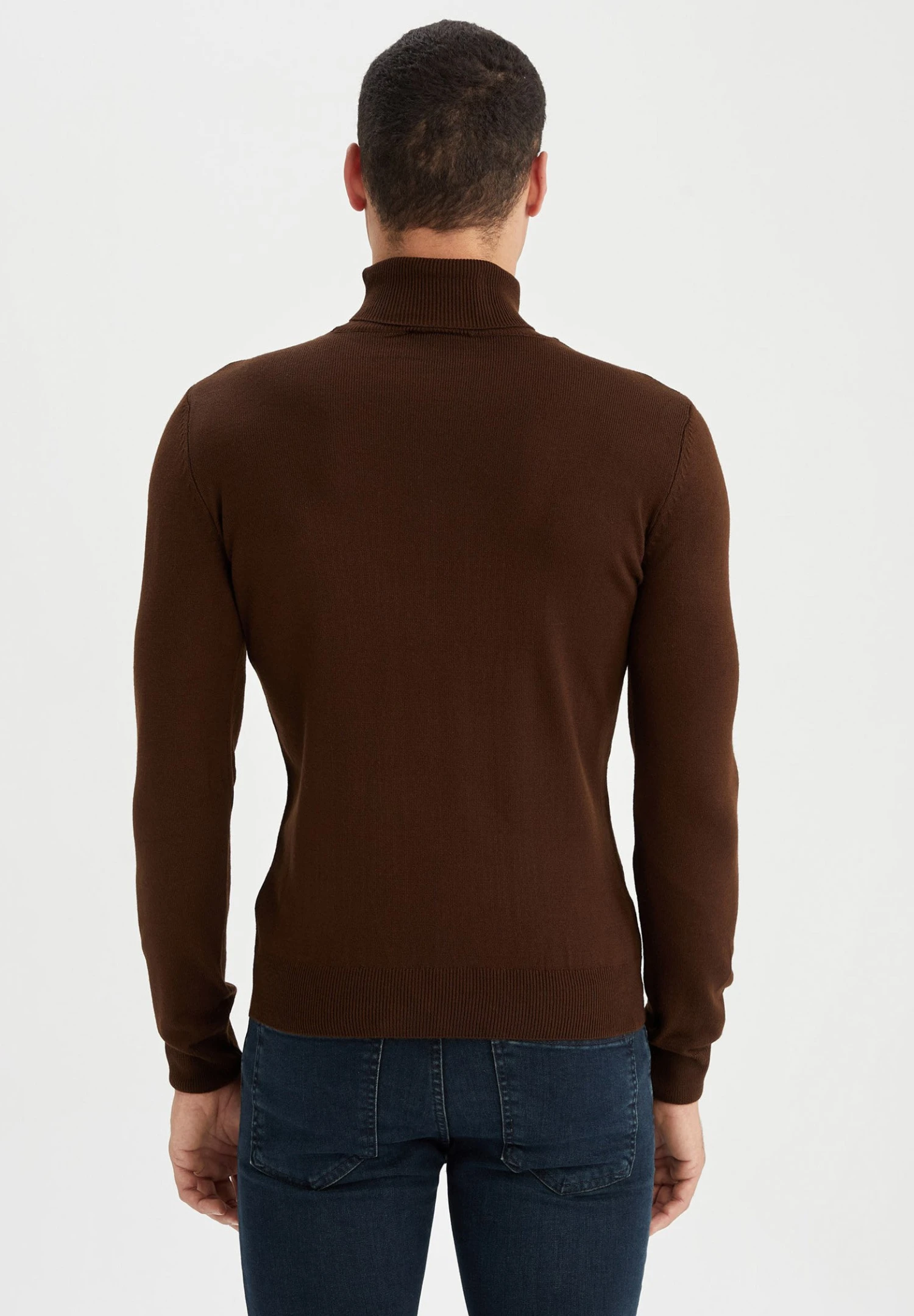 DeFacto Slim Fit- Trui - Brown 5 DeFacto Slim Fit- Trui - Brown - Afbeelding 3