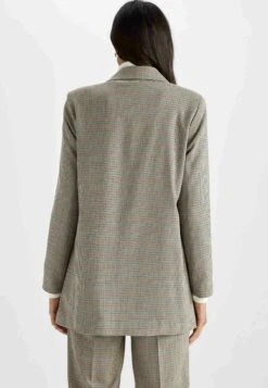 DeFacto Regular Fit - Halflange Jas - Beige -DeFacto 2c728be987af469eb50119628141db11