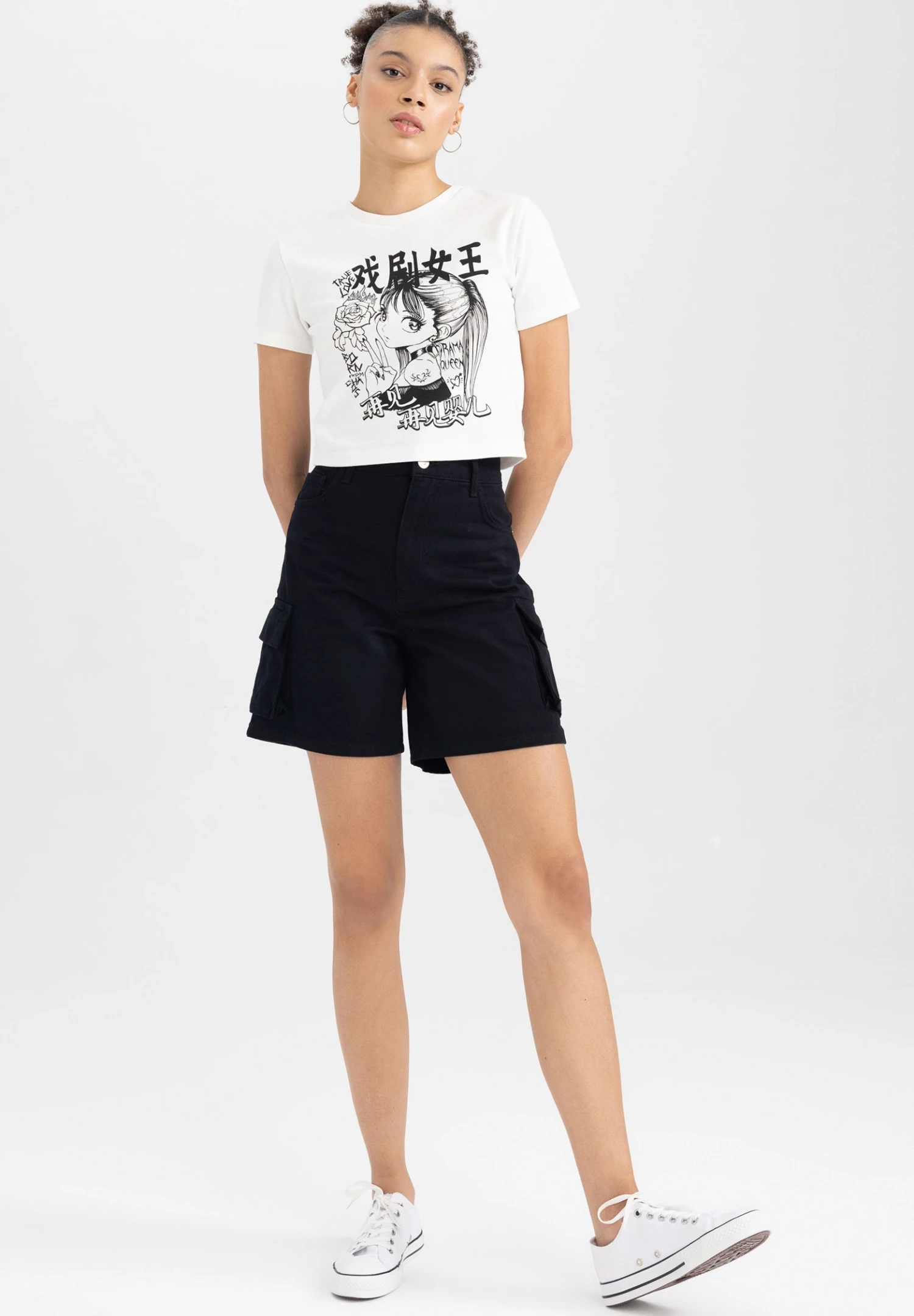 DeFacto Regular- Shorts - Black 4 DeFacto Regular- Shorts - Black - Afbeelding 2