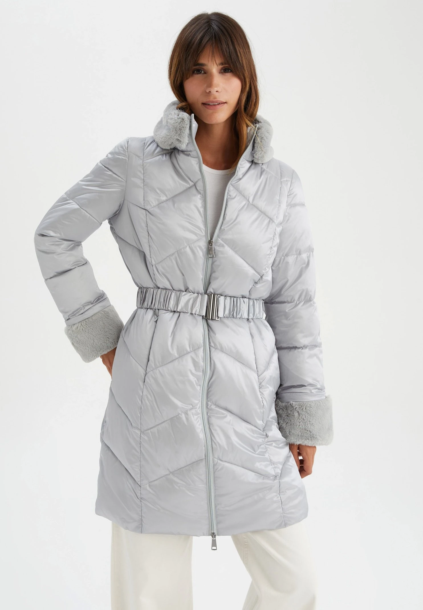 DeFacto Regular Fit - Winterjas - Grey 3 DeFacto Regular Fit - Winterjas - Grey