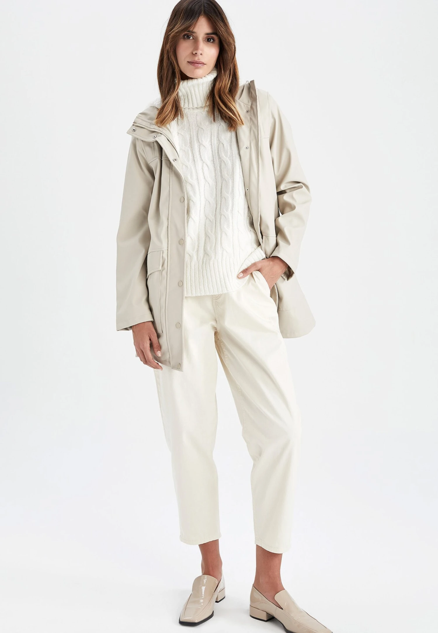 DeFacto Relax Fit - Parka - Beige 4 DeFacto Relax Fit - Parka - Beige - Afbeelding 2