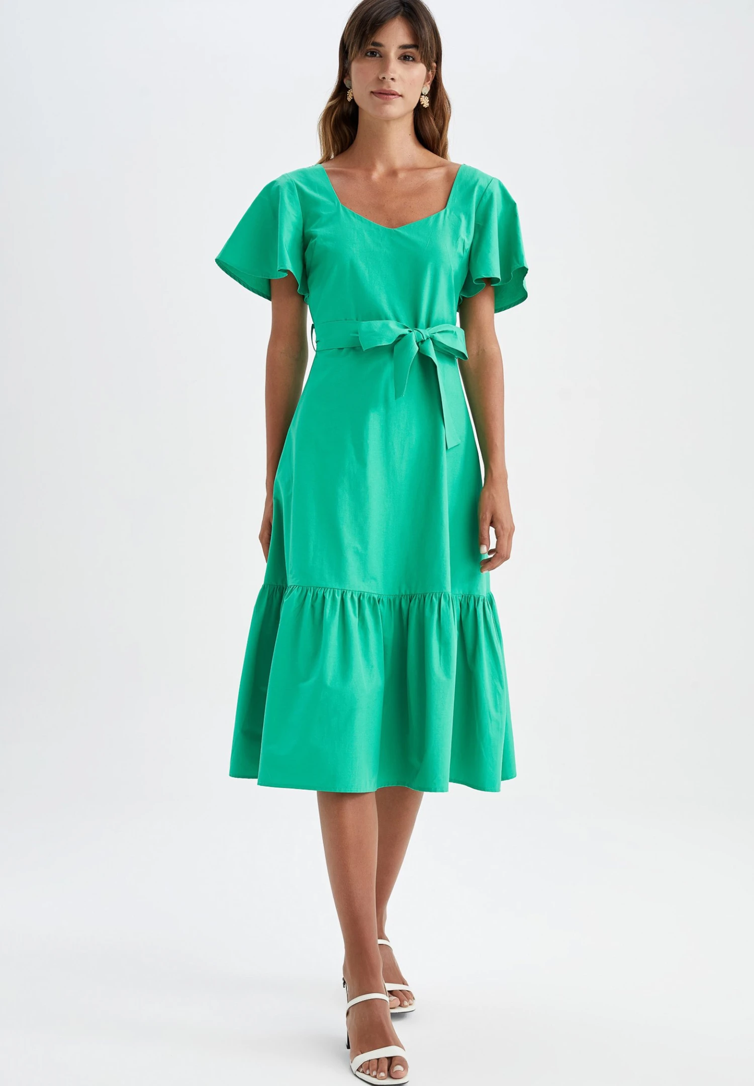 DeFacto Tiered- Jurk - Green 4 DeFacto Tiered- Jurk - Green - Afbeelding 2