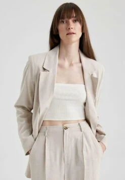 DeFacto Fit - Halflange Jas - Beige