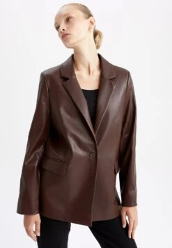 DeFacto Regular Fit- Halflange Jas - Brown