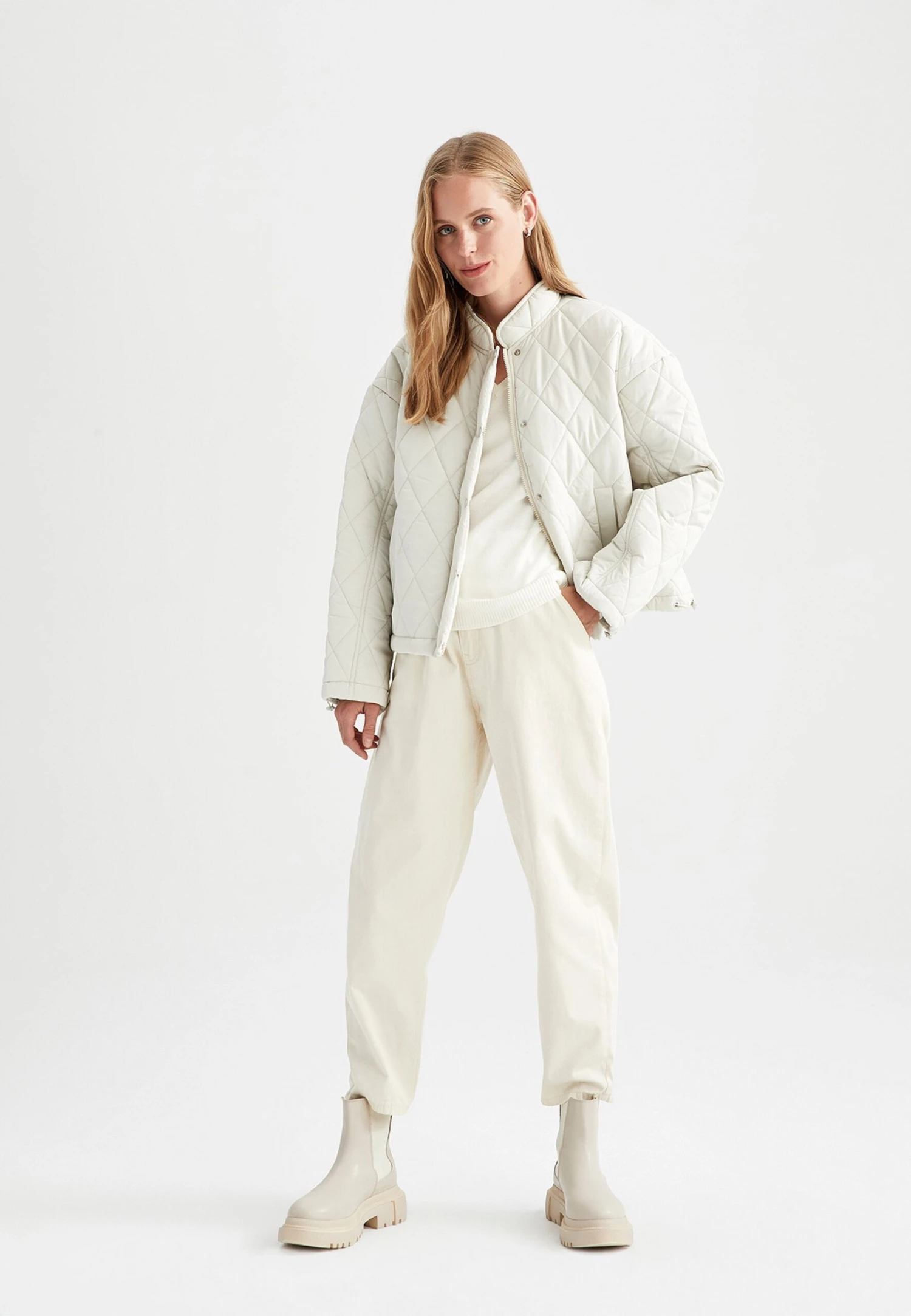 DeFacto Jas - Ecru 4 DeFacto Jas - Ecru - Afbeelding 2