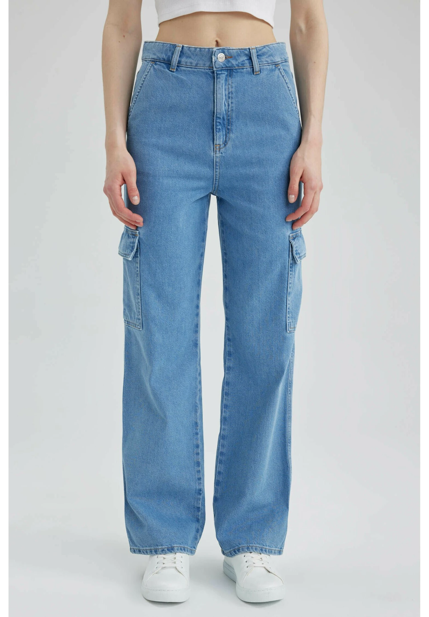 DeFacto Flared Jeans - Blue 3 DeFacto Flared Jeans - Blue