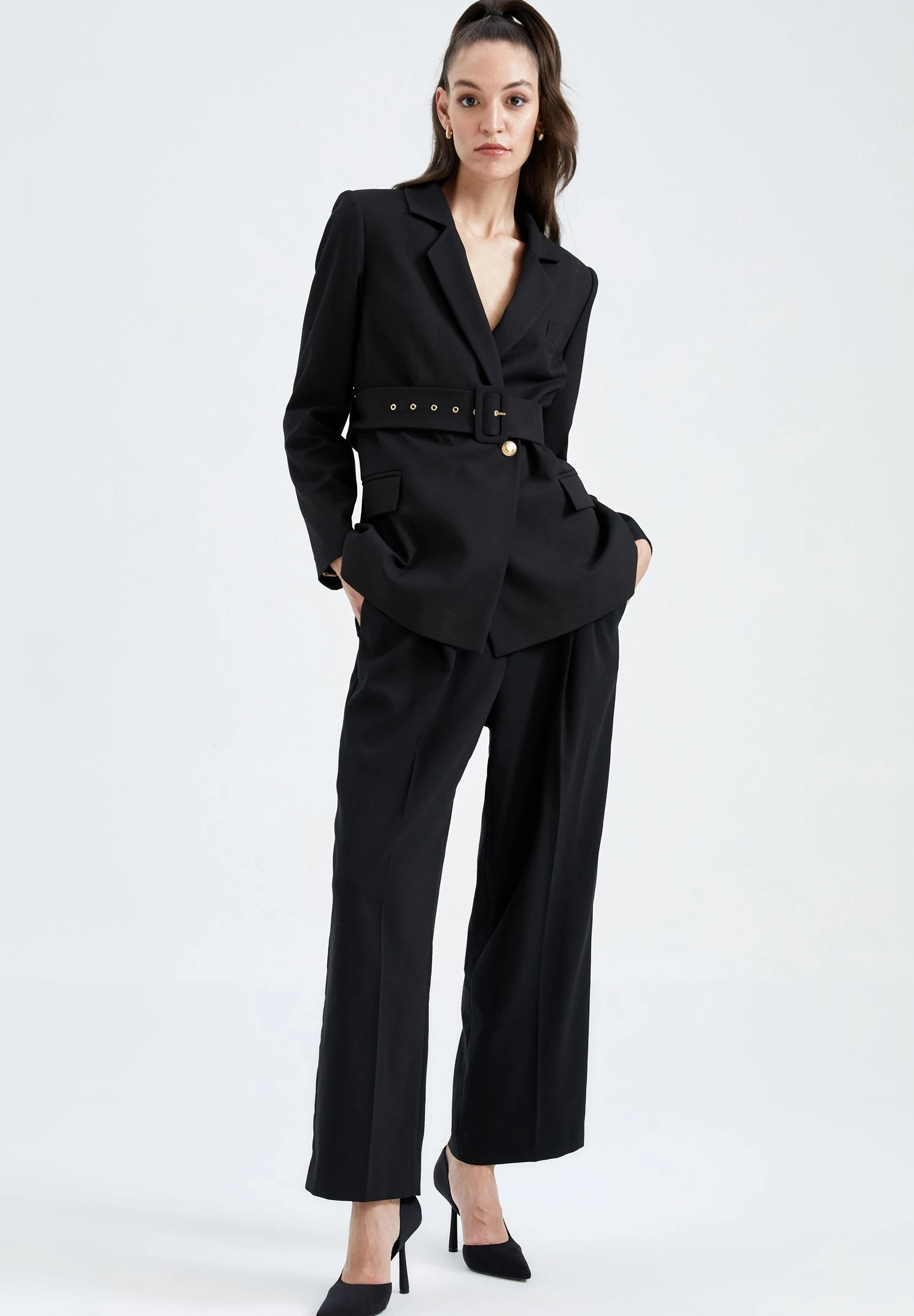 DeFacto Loose Fit - Blazer - Black 3 DeFacto Loose Fit - Blazer - Black