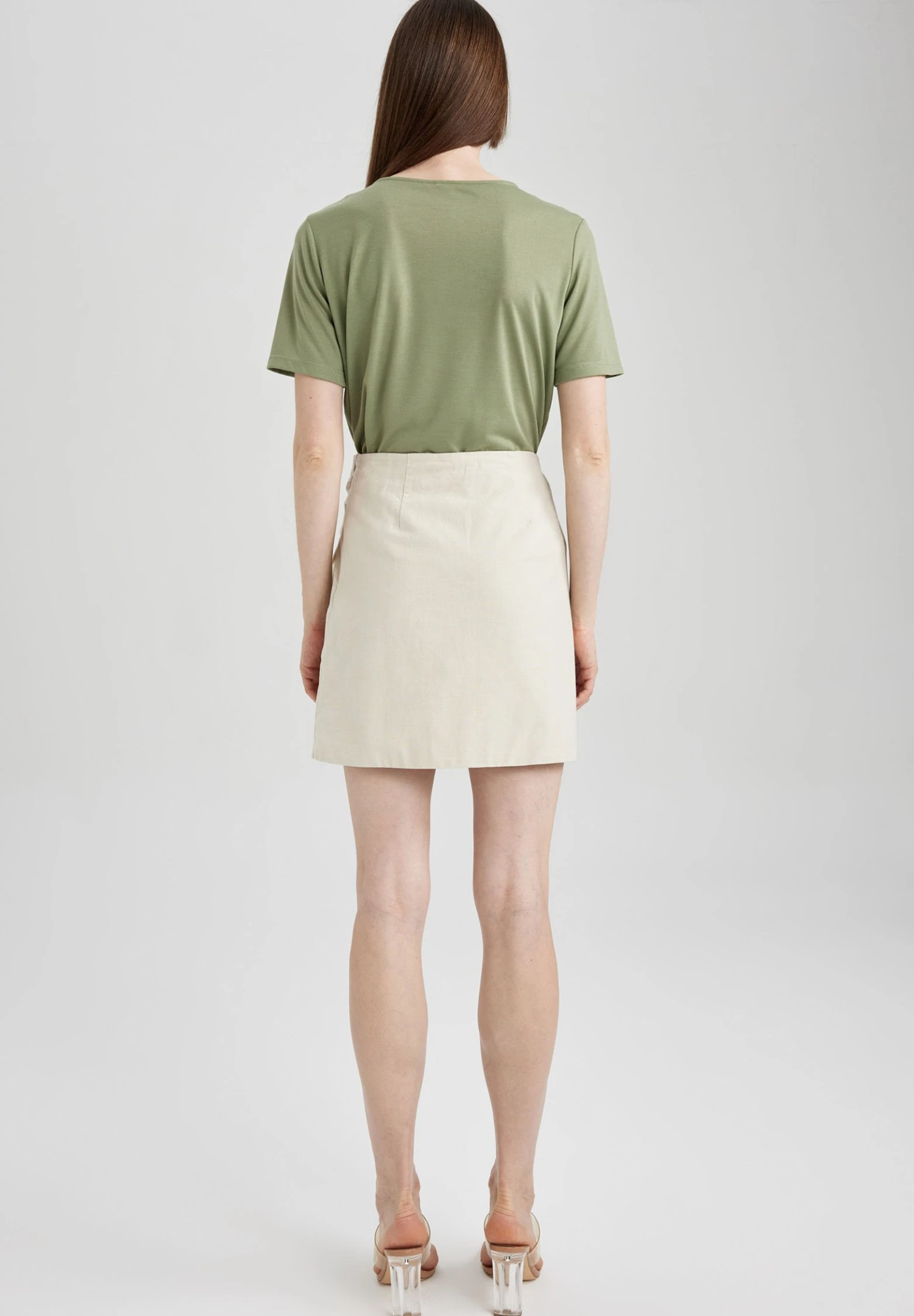 DeFacto Wikkelrok - Beige 5 DeFacto Wikkelrok - Beige - Afbeelding 3