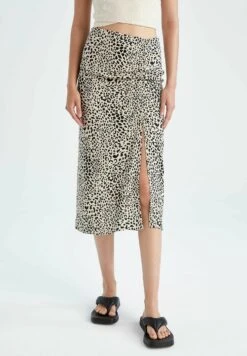 DeFacto Regular Fit - A-Lijn Rok - Ecru