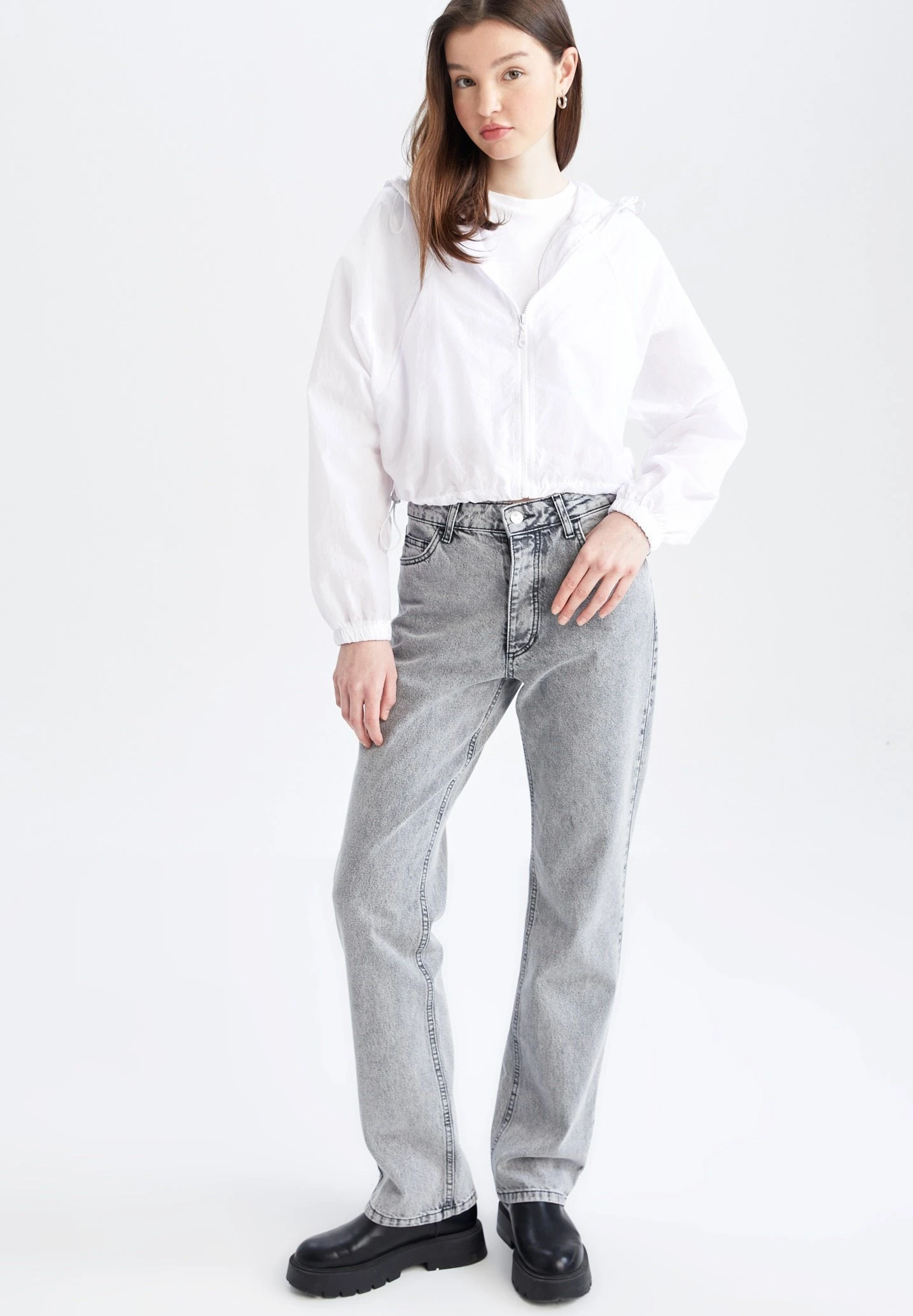 DeFacto Regular Fit- Lichte Jas - White 3 DeFacto Regular Fit- Lichte Jas - White