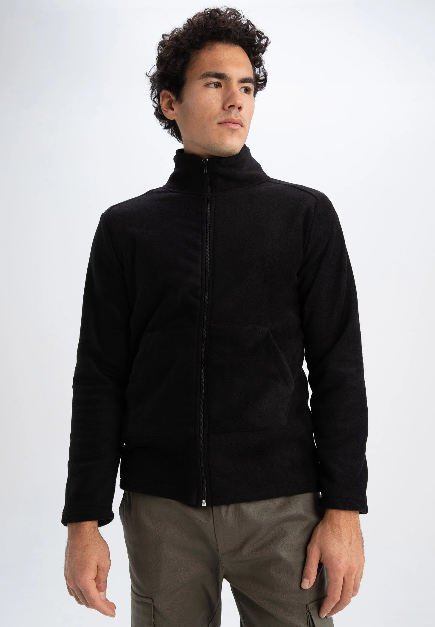 DeFacto Regular Fit- Sweater Met Rits - Black 3 DeFacto Regular Fit- Sweater Met Rits - Black