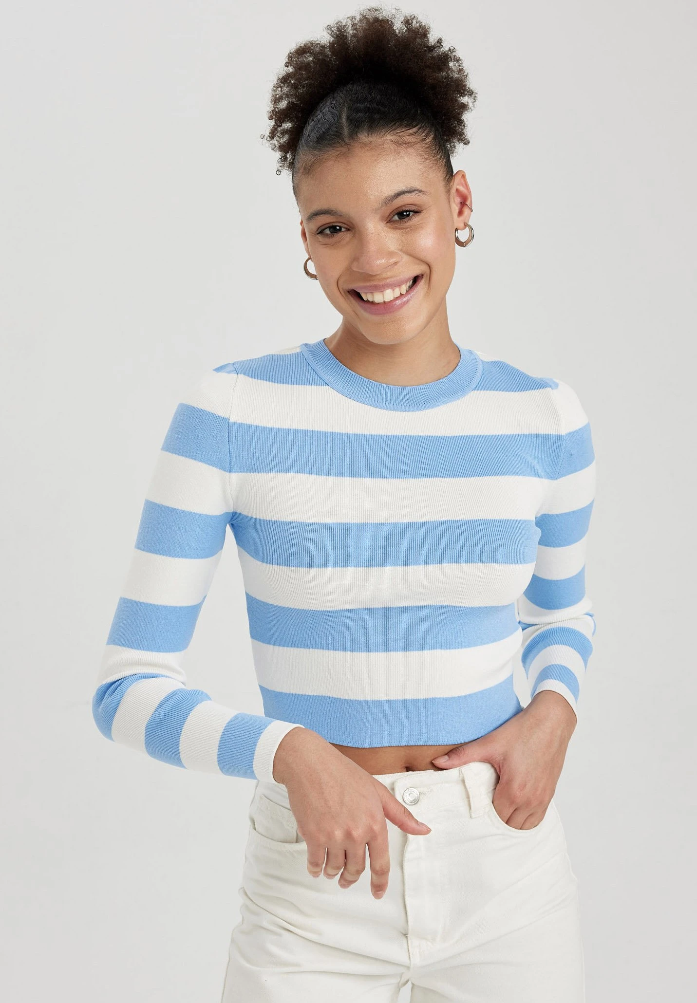 DeFacto Slim Fit - Trui - Blue 3 DeFacto Slim Fit - Trui - Blue