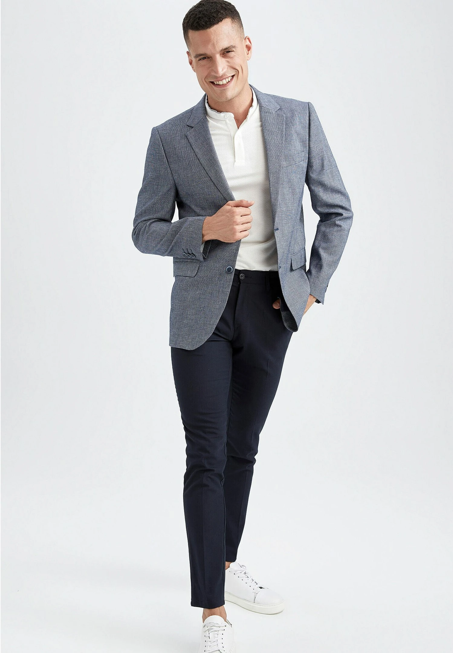 DeFacto Blazer - Indigo 4 DeFacto Blazer - Indigo - Afbeelding 2