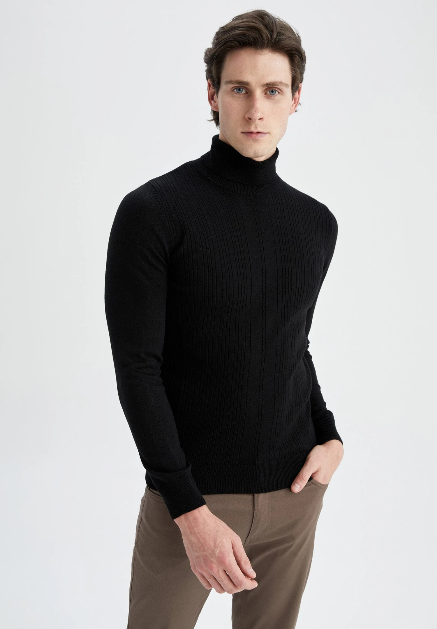 DeFacto Slim Fit- Trui - Black 3 DeFacto Slim Fit- Trui - Black