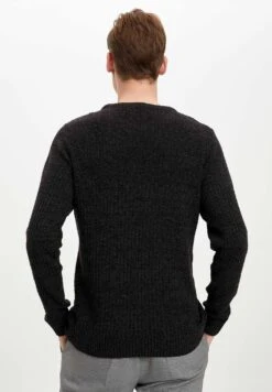 DeFacto Slim Fit - Trui - Anthracite -DeFacto 33d45fb7f5f64090a46ead446df6650e